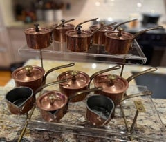 Girard Leclerc French Copper Butter Warmers and Brandy Warmers - Ex. Iris Apfel