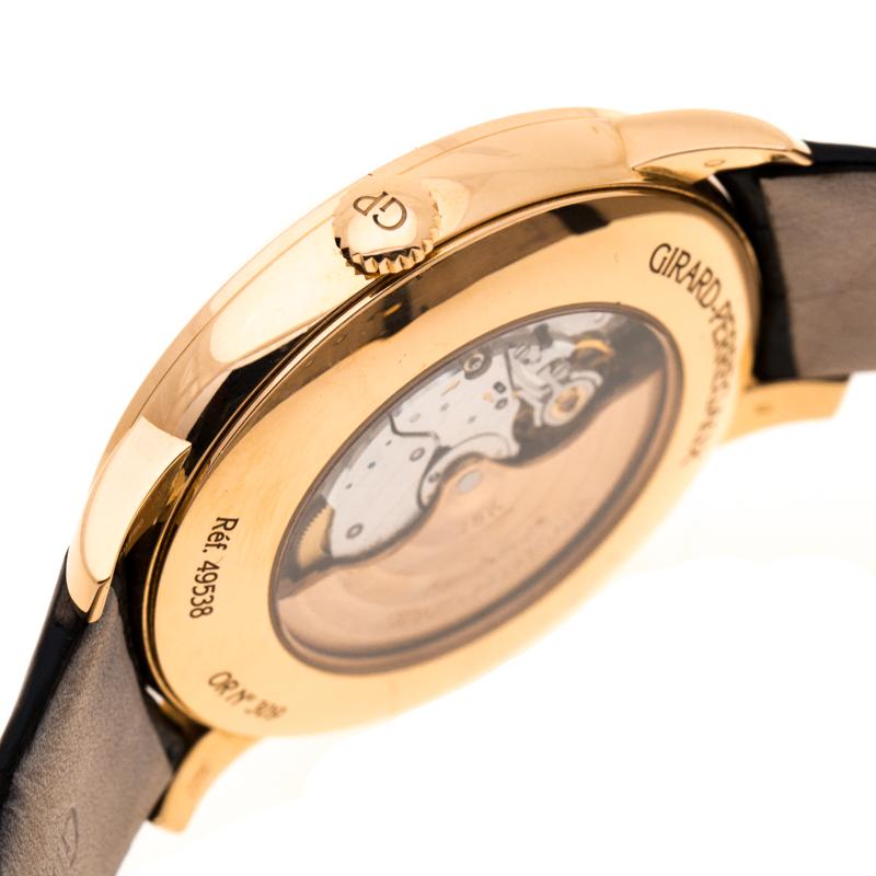 Women's Girard Perragaux Grey 18K Rose Gold 1966 Equation Of Time 49588 Men's Wristwatch