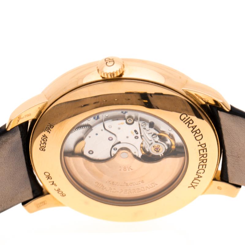 Girard Perragaux Grey 18K Rose Gold 1966 Equation Of Time 49588 Men's Wristwatch 1