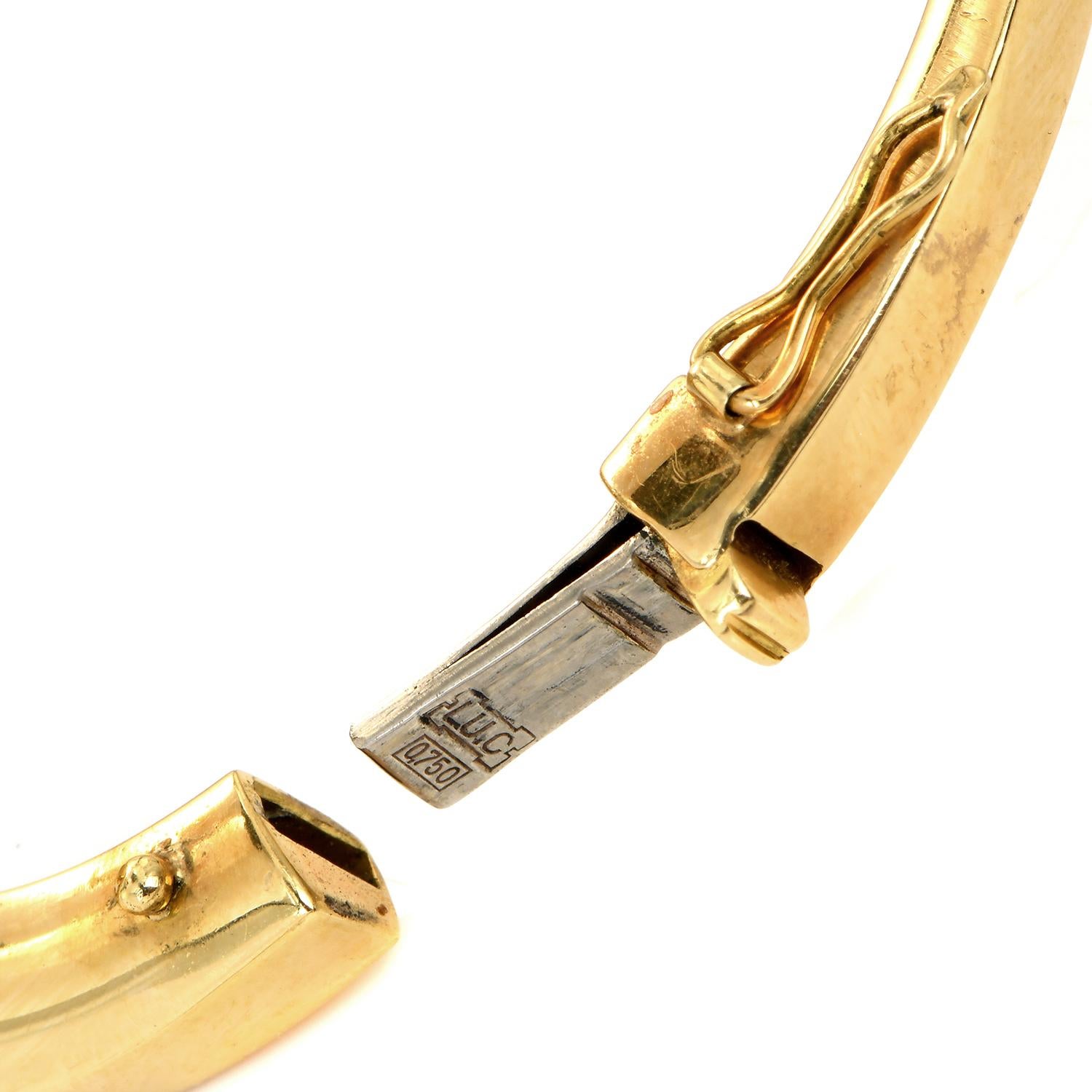 Retro Girard Perragaux Vintage 1980s 18k Yellow Gold Oval Bracelet Watch For Sale