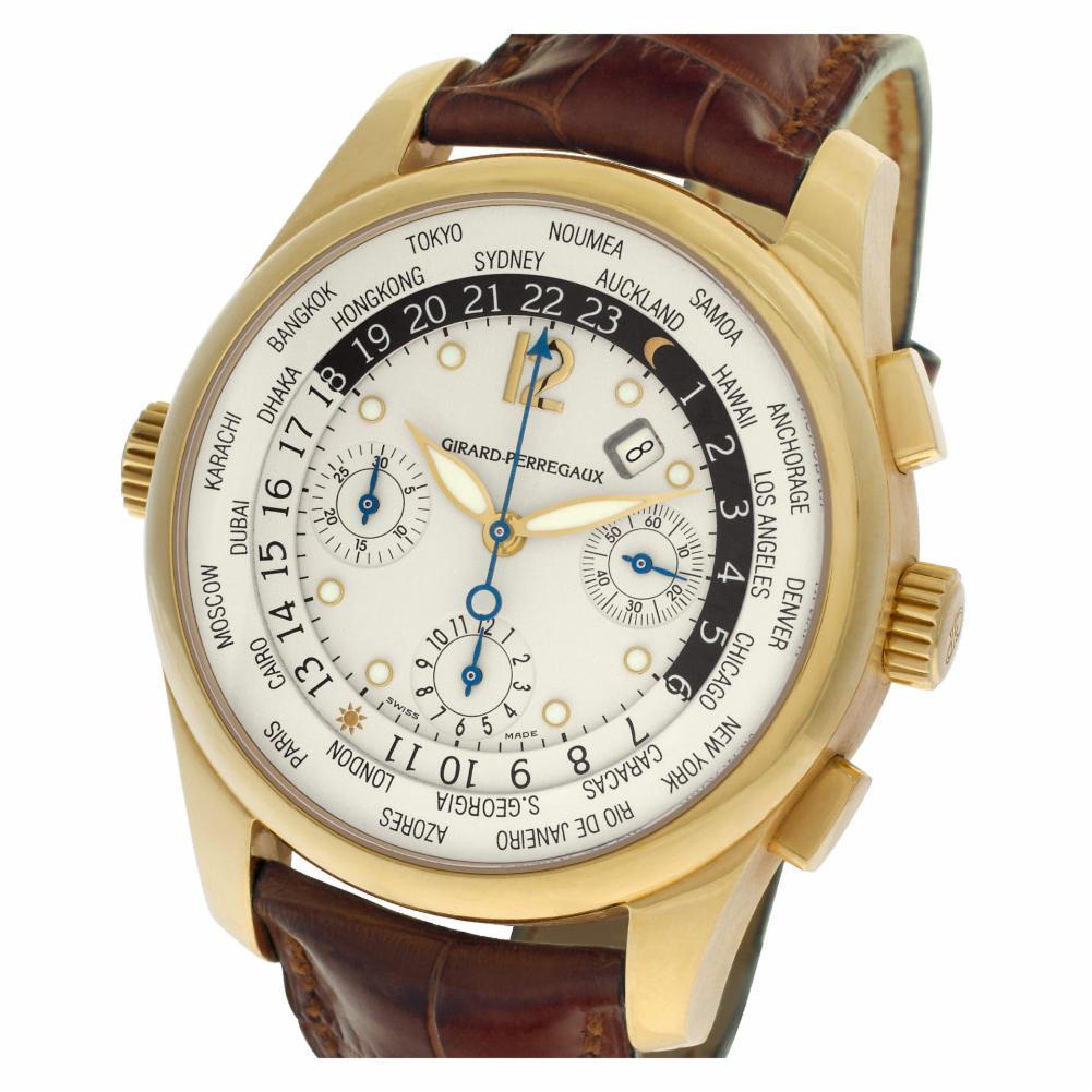 Girard Perragaux World Time 49805, White Dial, Certified 3