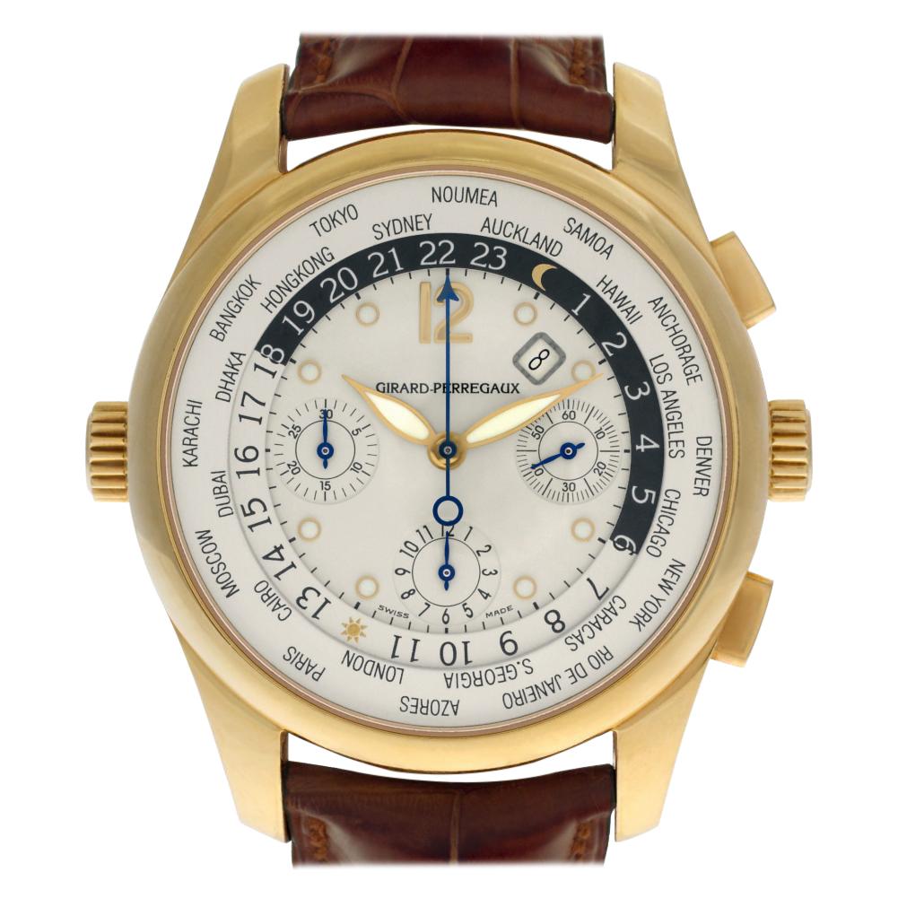 Girard Perragaux World Time 49805, White Dial, Certified