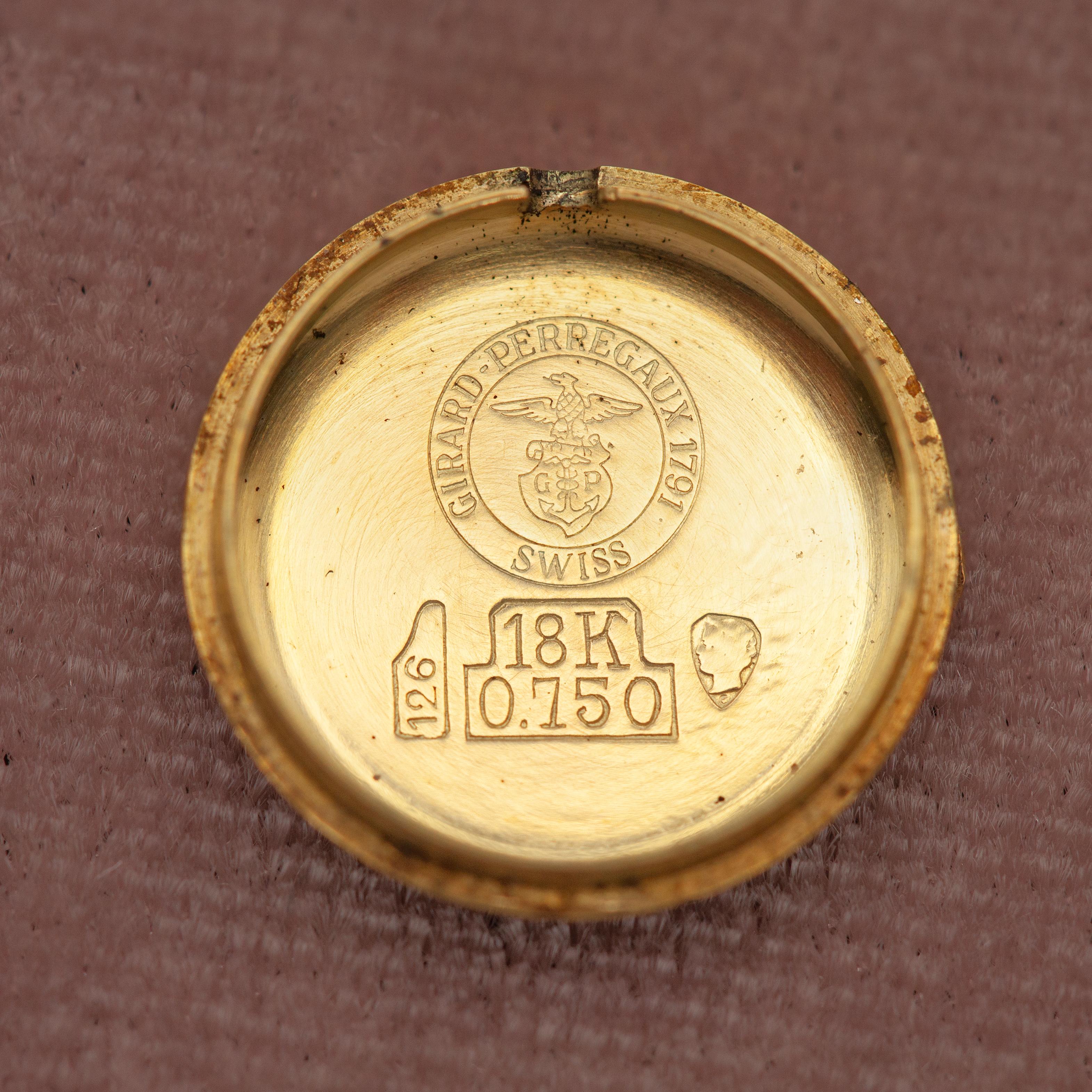 Girard Perregaux, orologio con bracciale a quadrante nascosto in zaffiro e diamanti, 18 carati/platino 10