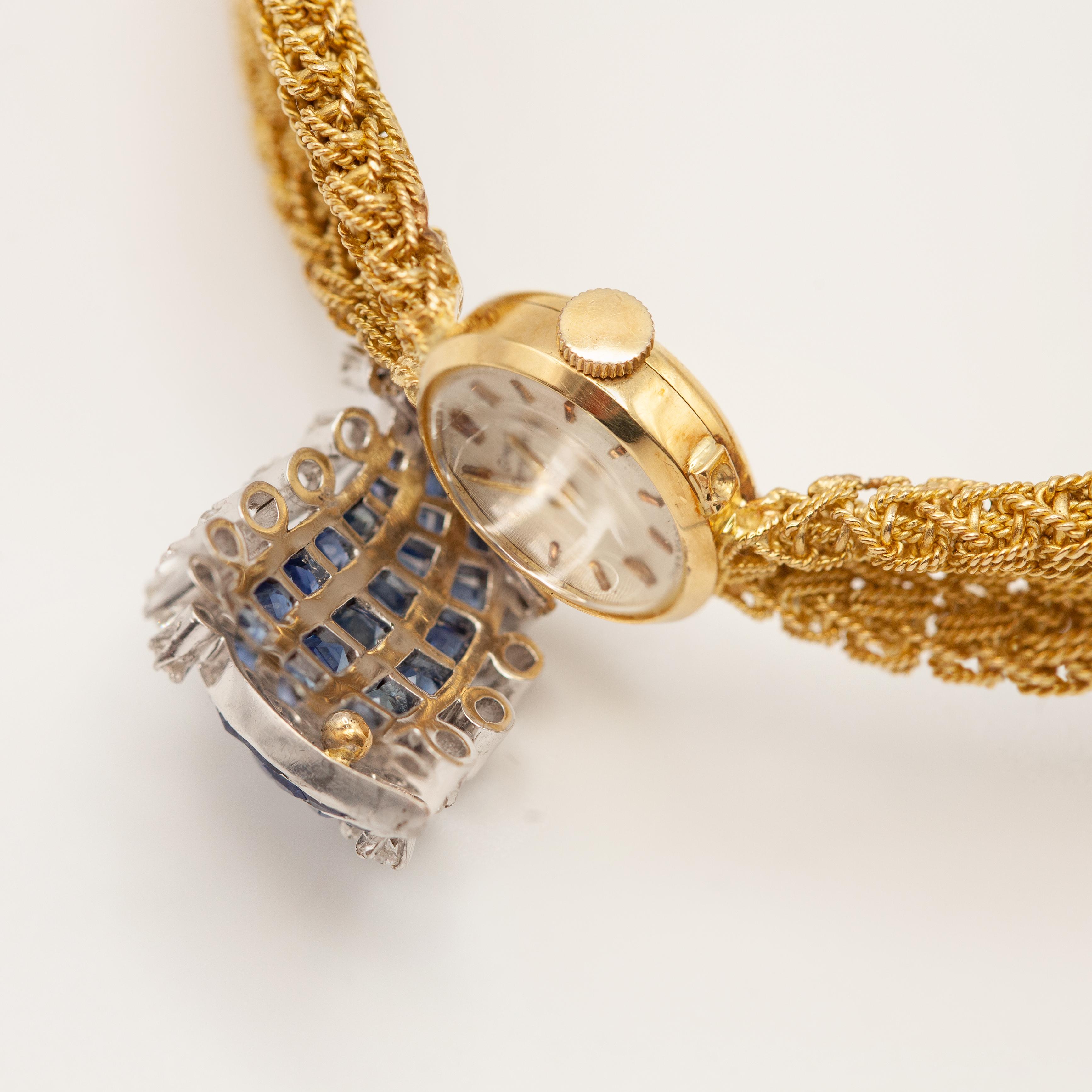 Girard Perregaux, orologio con bracciale a quadrante nascosto in zaffiro e diamanti, 18 carati/platino In condizioni ottime a New York, NY