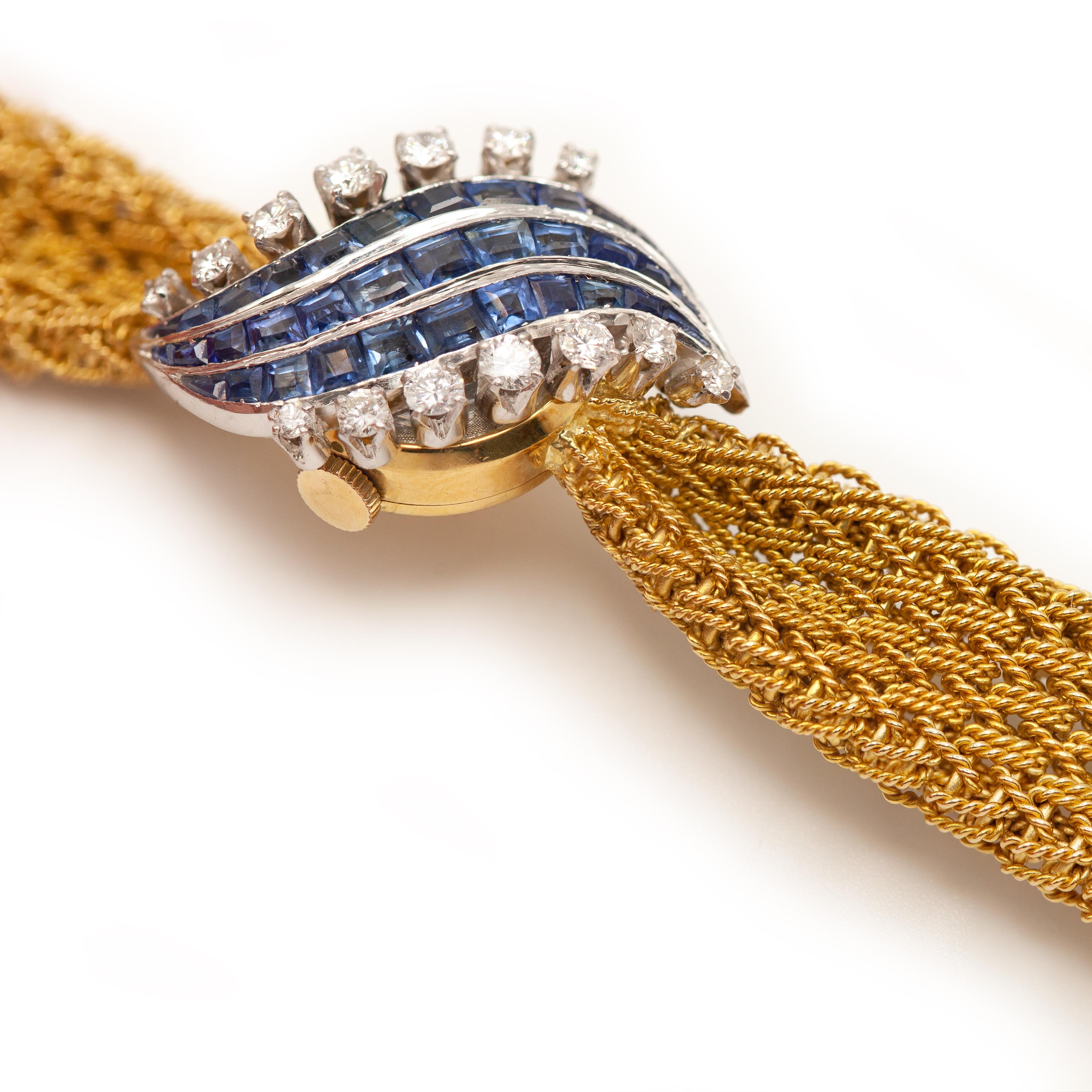 da uomo o donna Girard Perregaux, orologio con bracciale a quadrante nascosto in zaffiro e diamanti, 18 carati/platino