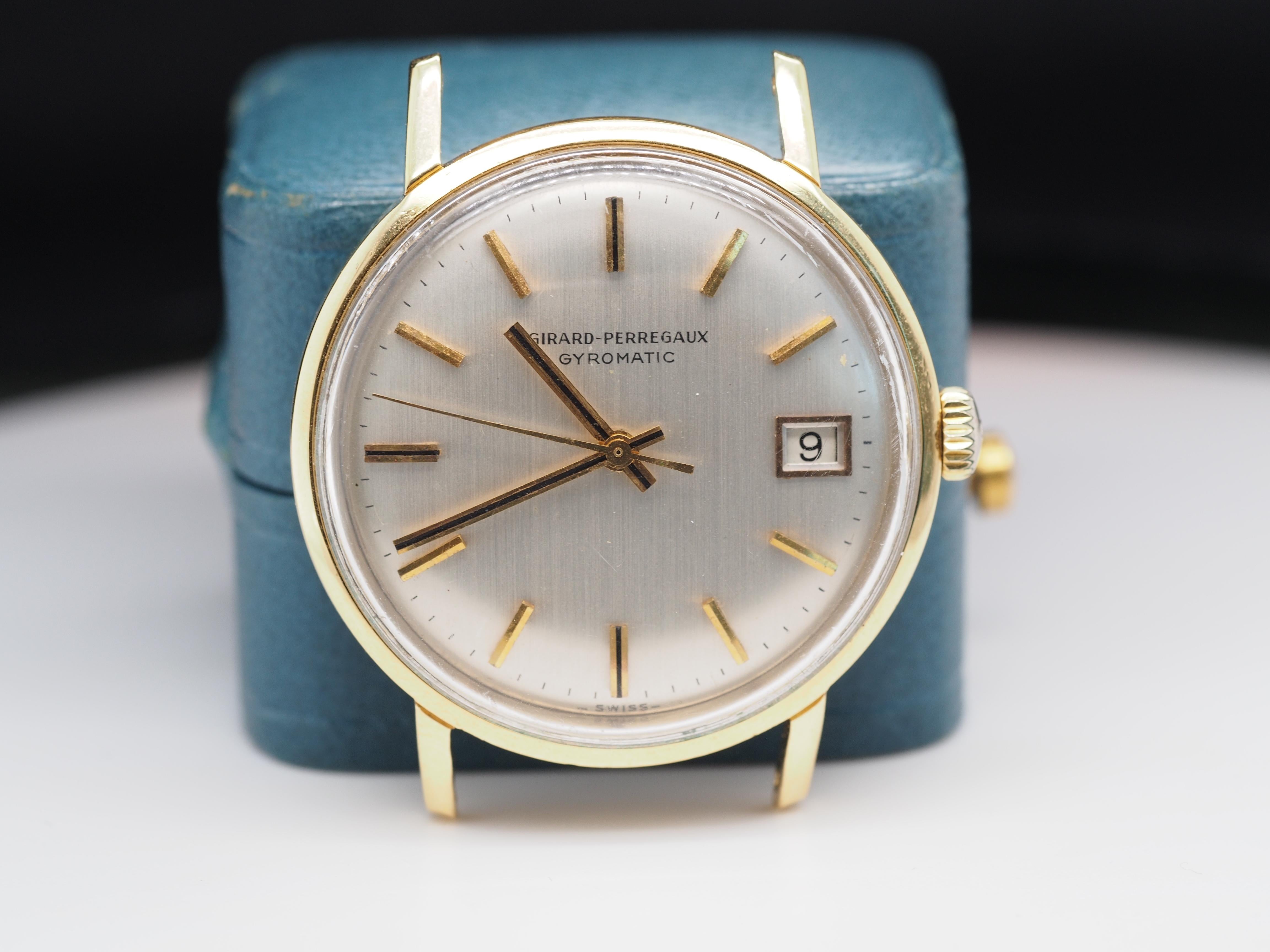 Item Details:
Case Size: 36mm
Metal Type: 18K Yellow Gold [Hallmarked, and Tested]
Weight: 33.0 grams
Watch Maker: Girard Perregaux
Movement Maker: Girard Perregaux
Condition: Excellent, Running.