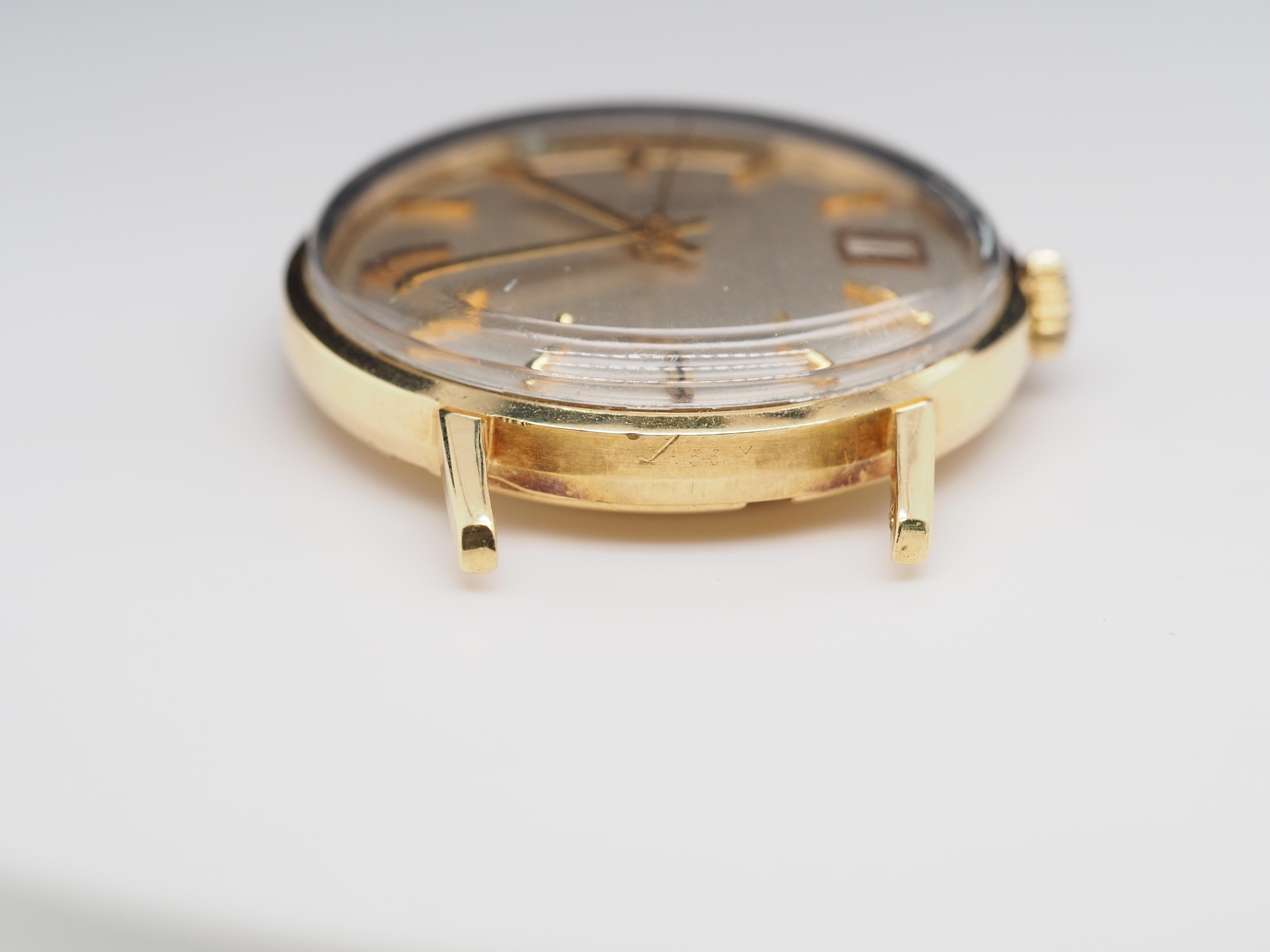 Girard Perregaux Montre-bracelet Gyromatic à remontage manuel en or jaune 18 carats Bon état - En vente à Atlanta, GA