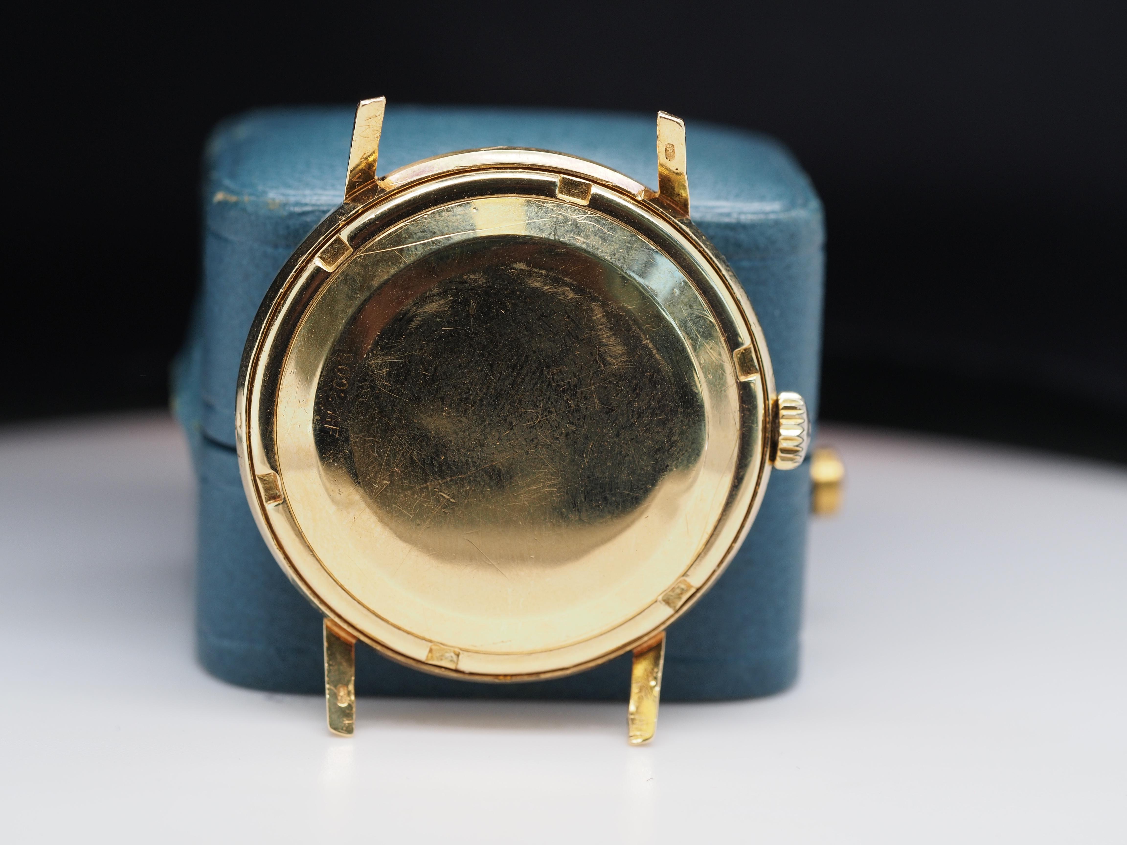 Girard Perregaux Montre-bracelet Gyromatic à remontage manuel en or jaune 18 carats Unisexe en vente