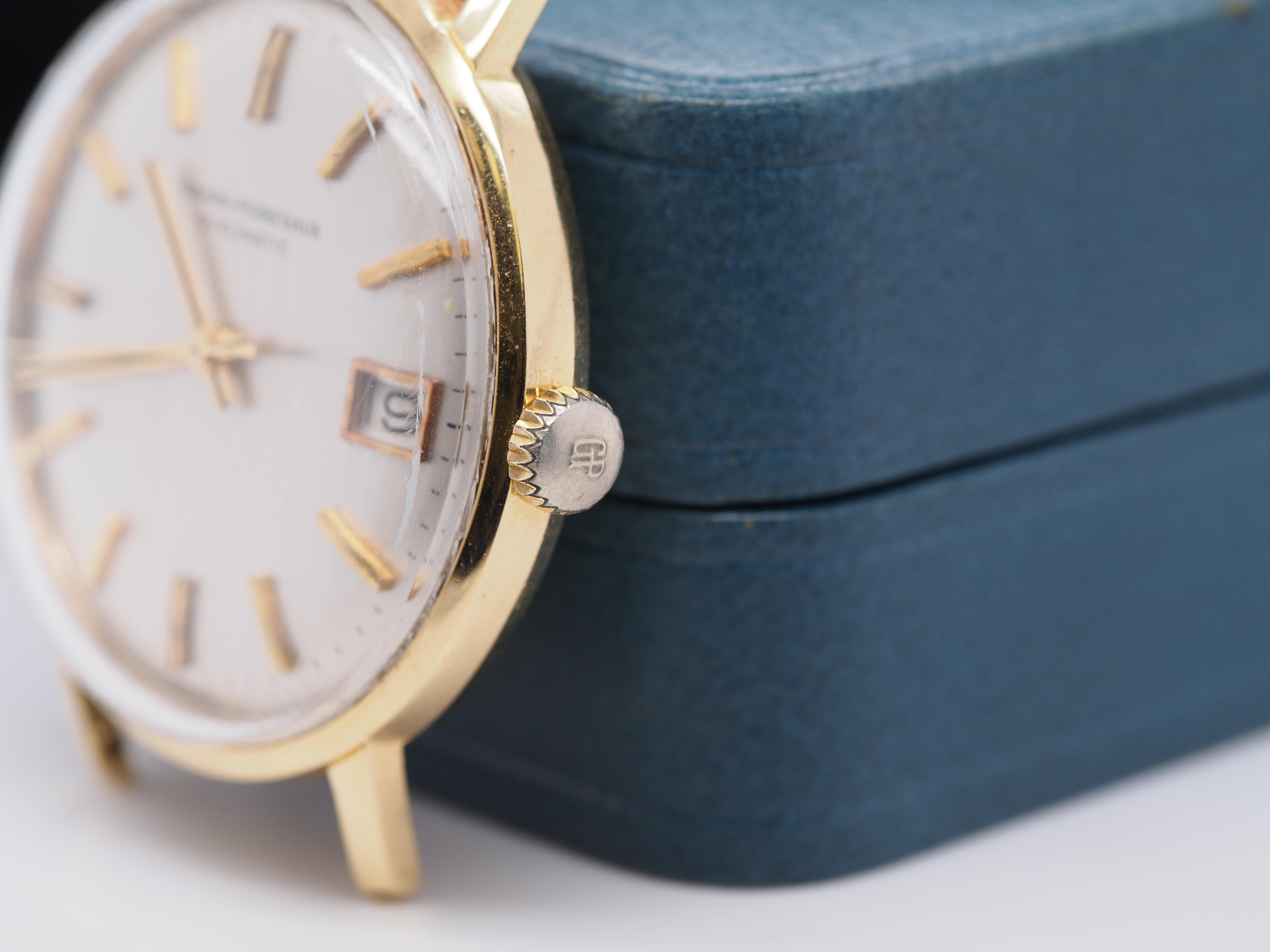 Women's or Men's Girard Perregaux 18k Yellow Gold Gyromatic Manual Wind Wrist Watch For Sale