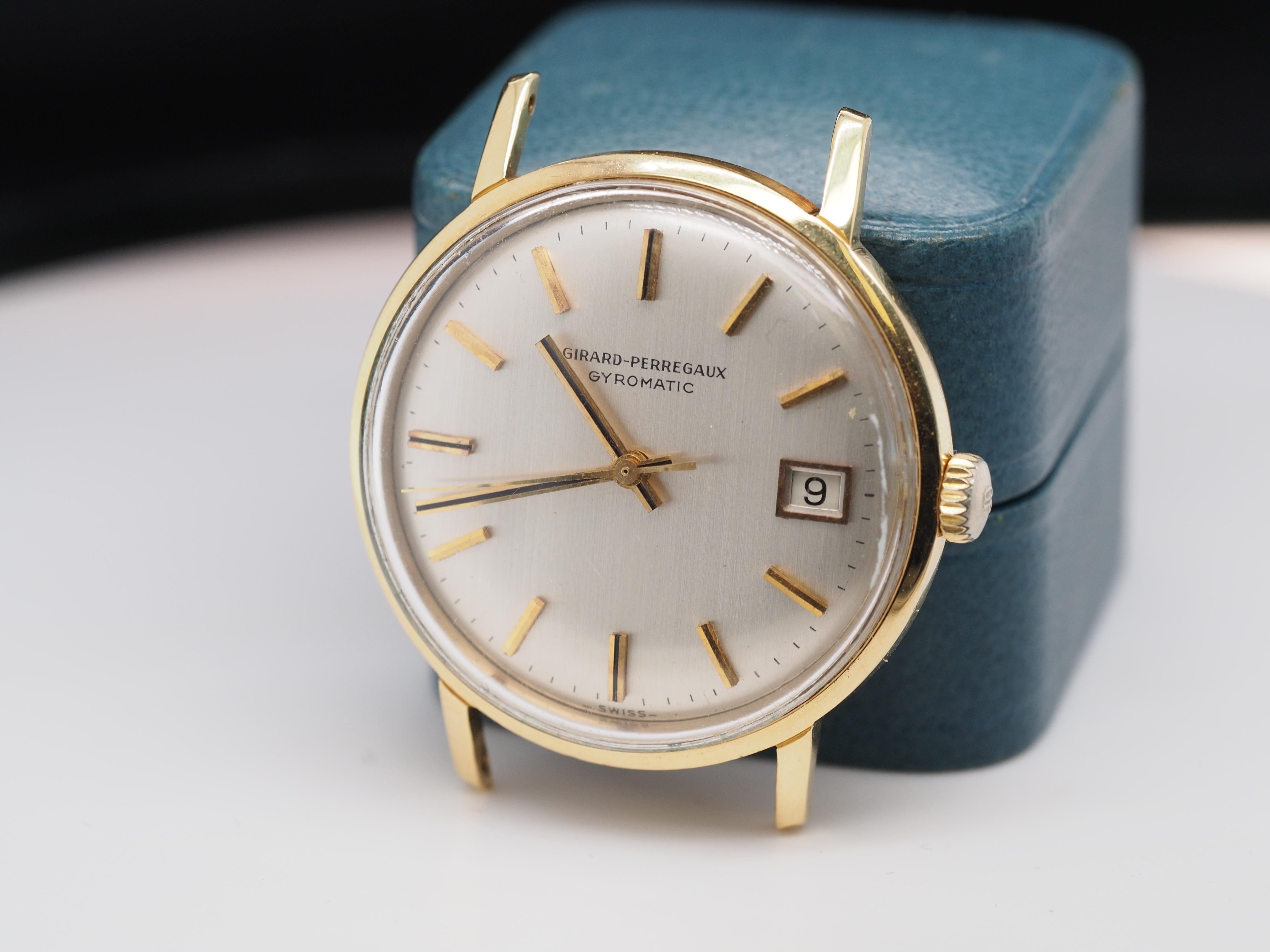 Girard Perregaux 18k Yellow Gold Gyromatic Manual Wind Wrist Watch For Sale 1