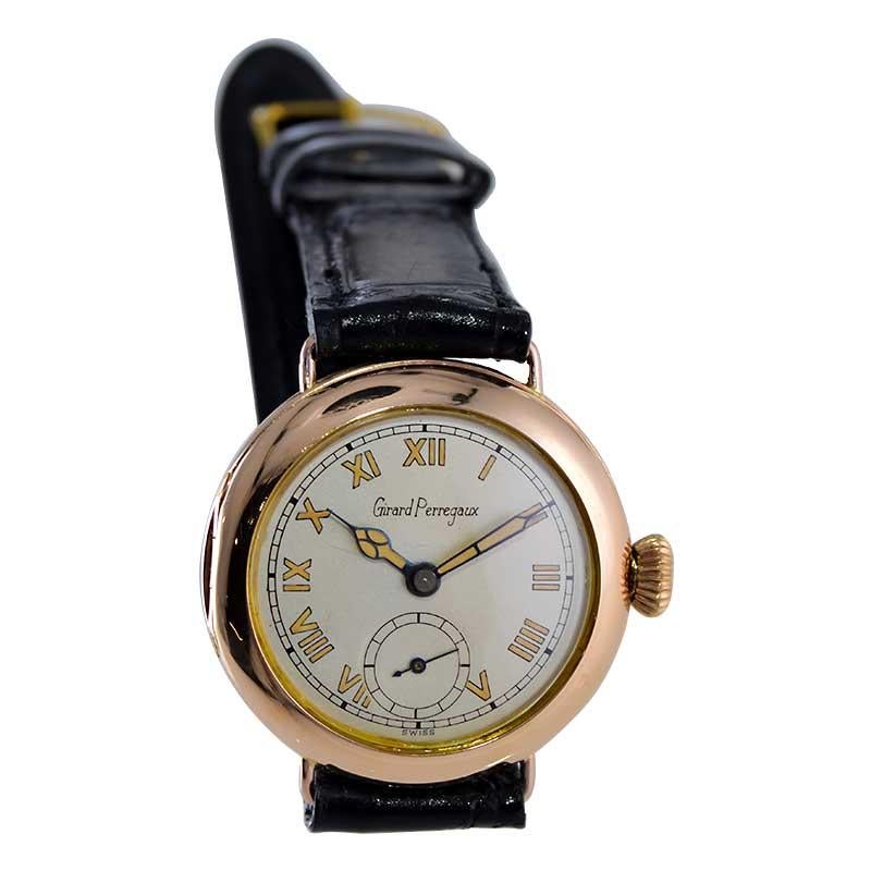 Girard Perregaux 18Kt. Yellow Gold Campaign Style from W. W. 1 For Sale 1