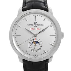 Girard-Perregaux 1966 Full Calendar Steel Silver Dial Watch 49535-11-131-BB60