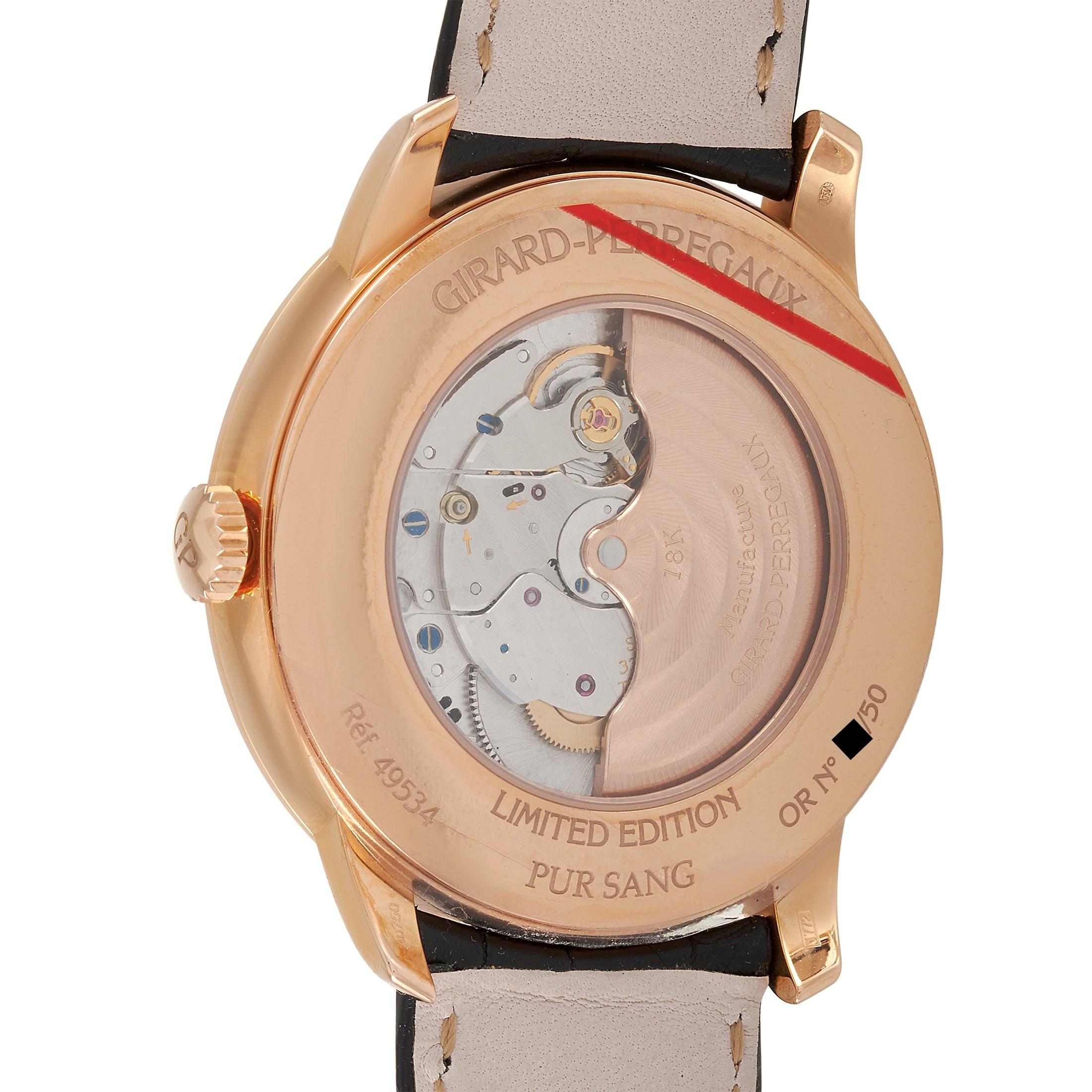 Girard Perregaux 1966 Pur Sang Thoroughbred Watch 49534-52-1328SBB6A In New Condition In Southampton, PA