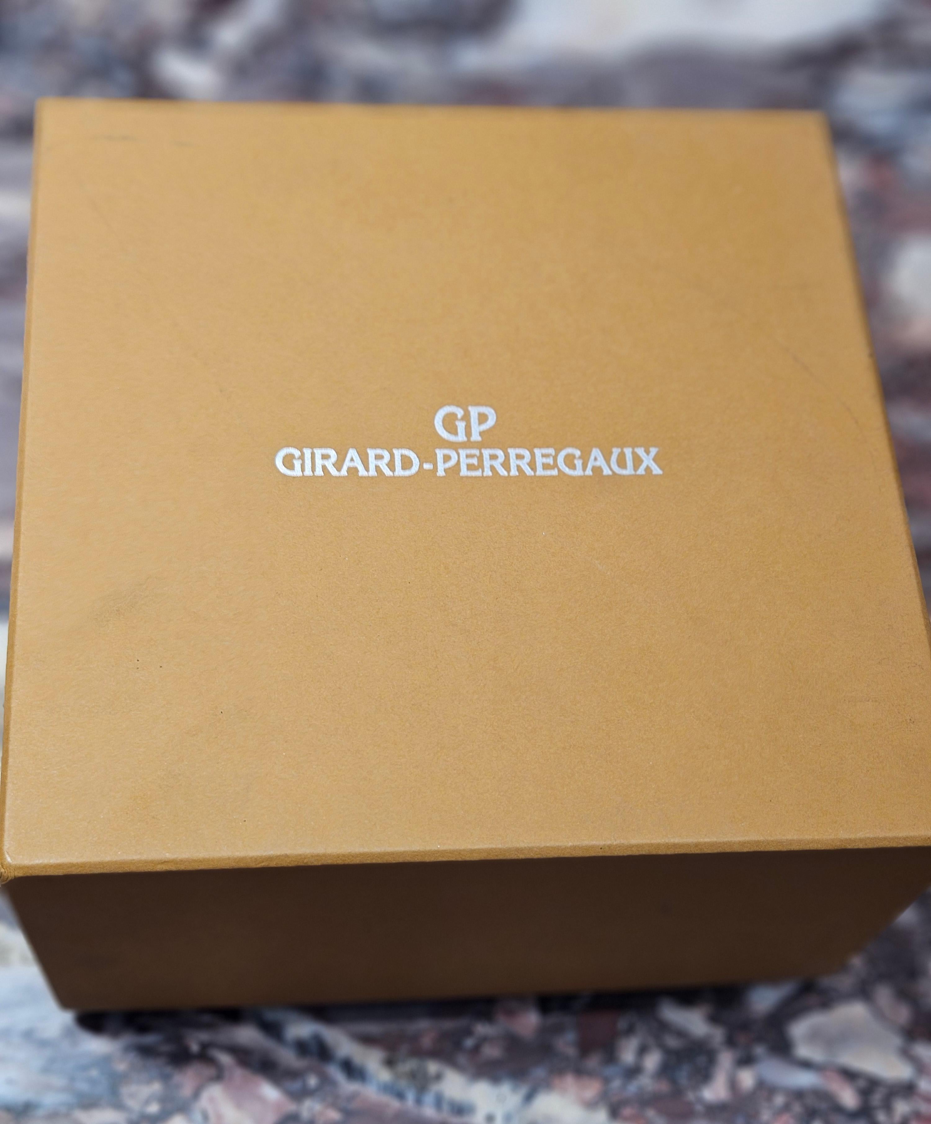 Girard Perregaux Cat' s Eye 18 Kt White Gold Automatic Diamond Watch For Sale 3