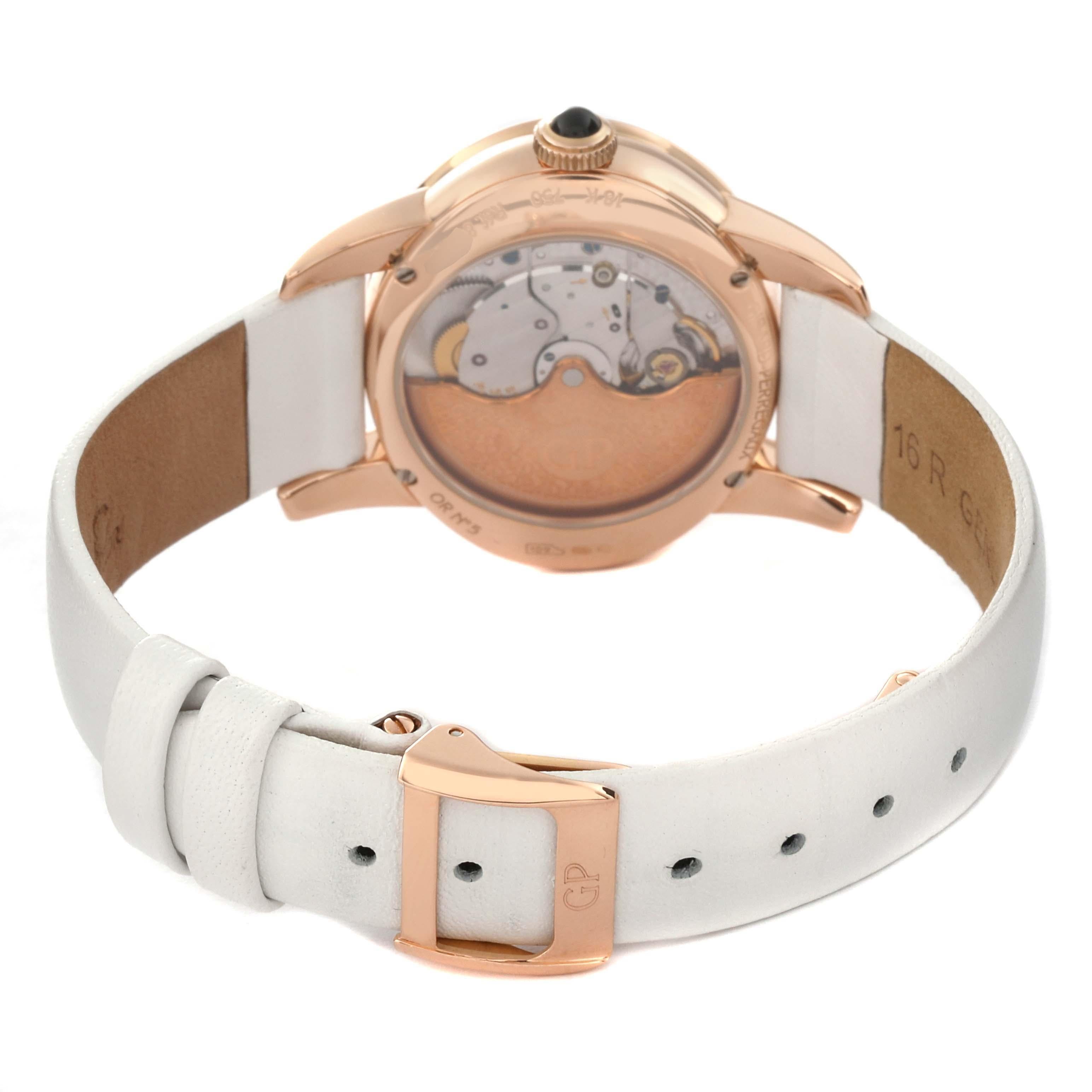 Girard Perregaux Cat's Eye Rose Gold Mother Of Pearl Diamond Ladies Watch 80483 For Sale 5