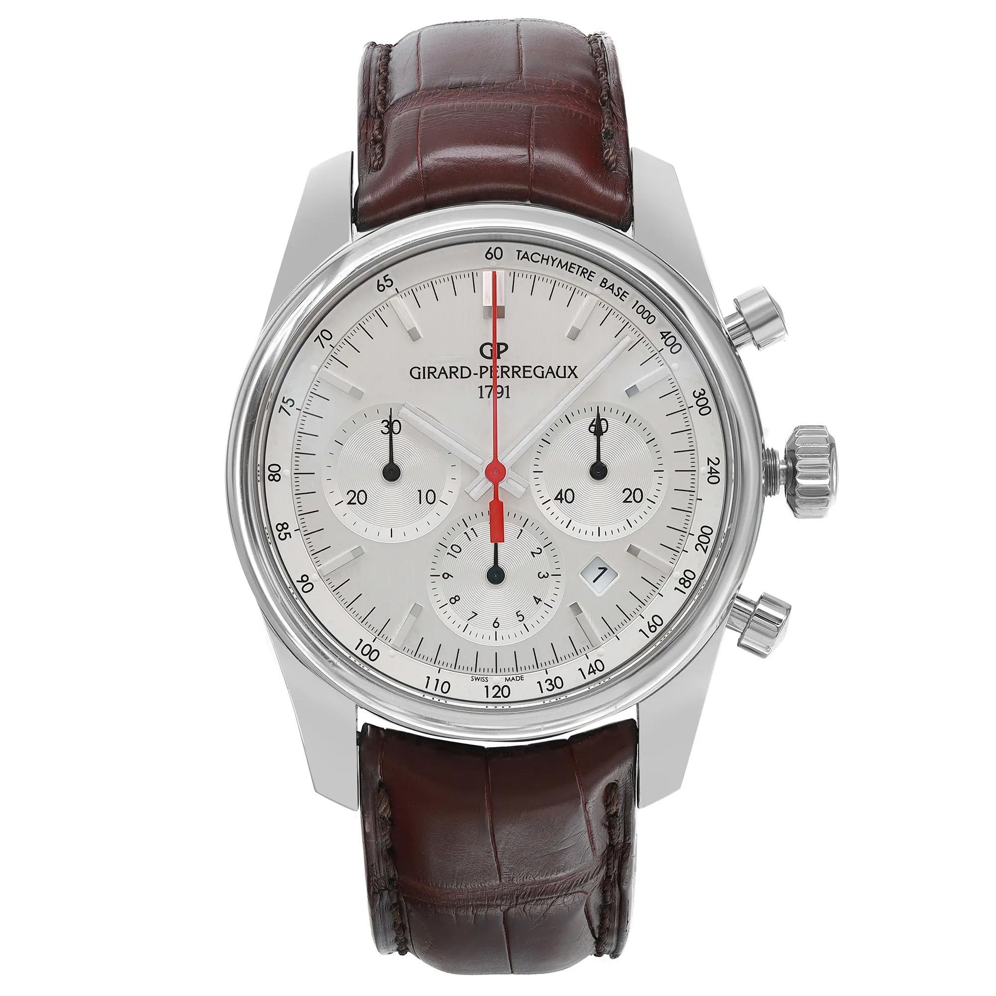 Girard-Perregaux Competizione Steel Silver Dial Automatic Men Watch 49590-11-111 For Sale