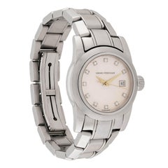 GIRARD-PERREGAUX Estate Edelstahl Diamant Damenarmbanduhr