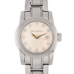 GIRARD-PERREGAUX Estate Edelstahl Diamant Damenarmbanduhr