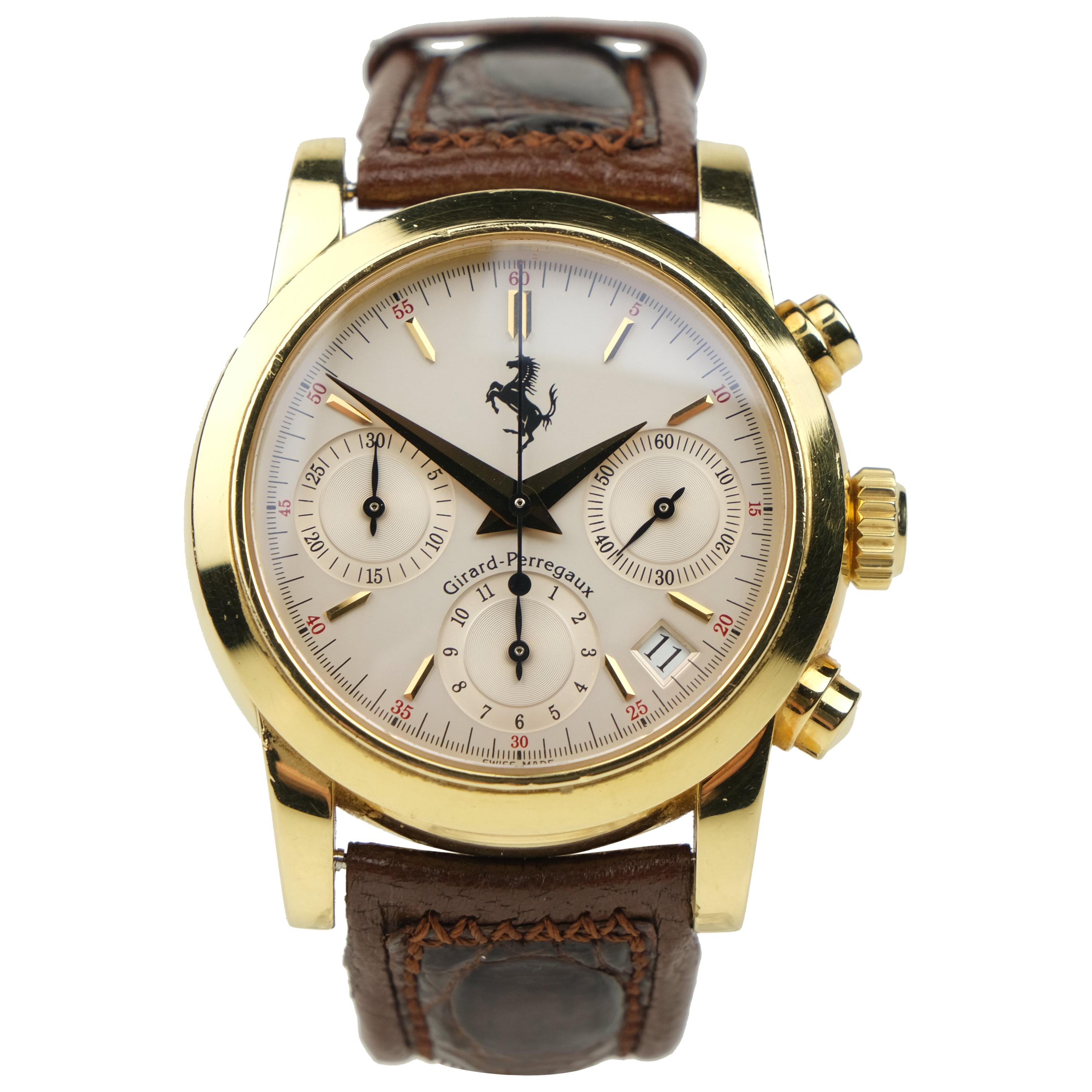 Girard Perregaux Ferrari 18 Karat Gold Chronograph Ref. 8020