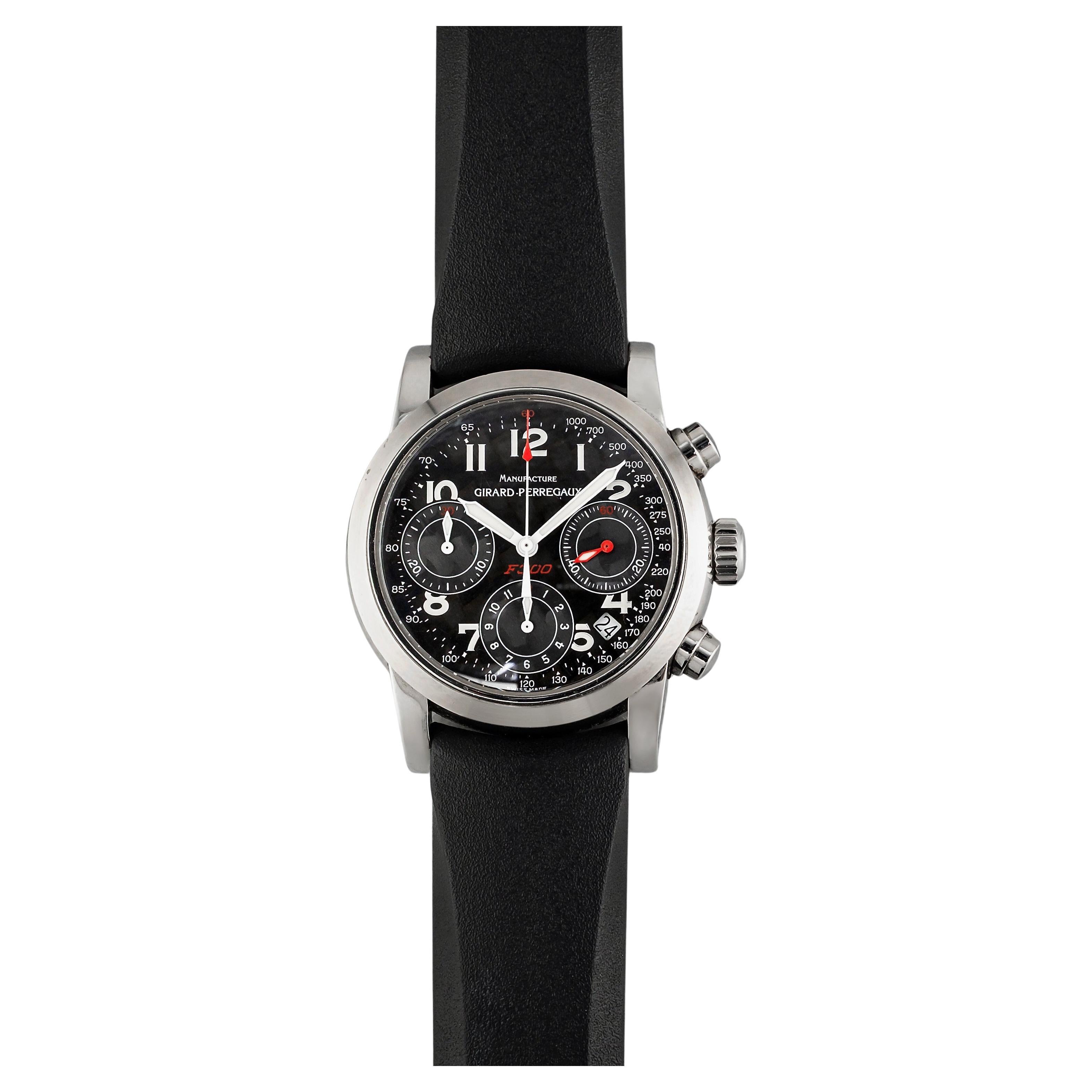 Reloj Girard Perregaux Ferrari 8020 con esfera de fibra de carbono verde, años 90 en venta