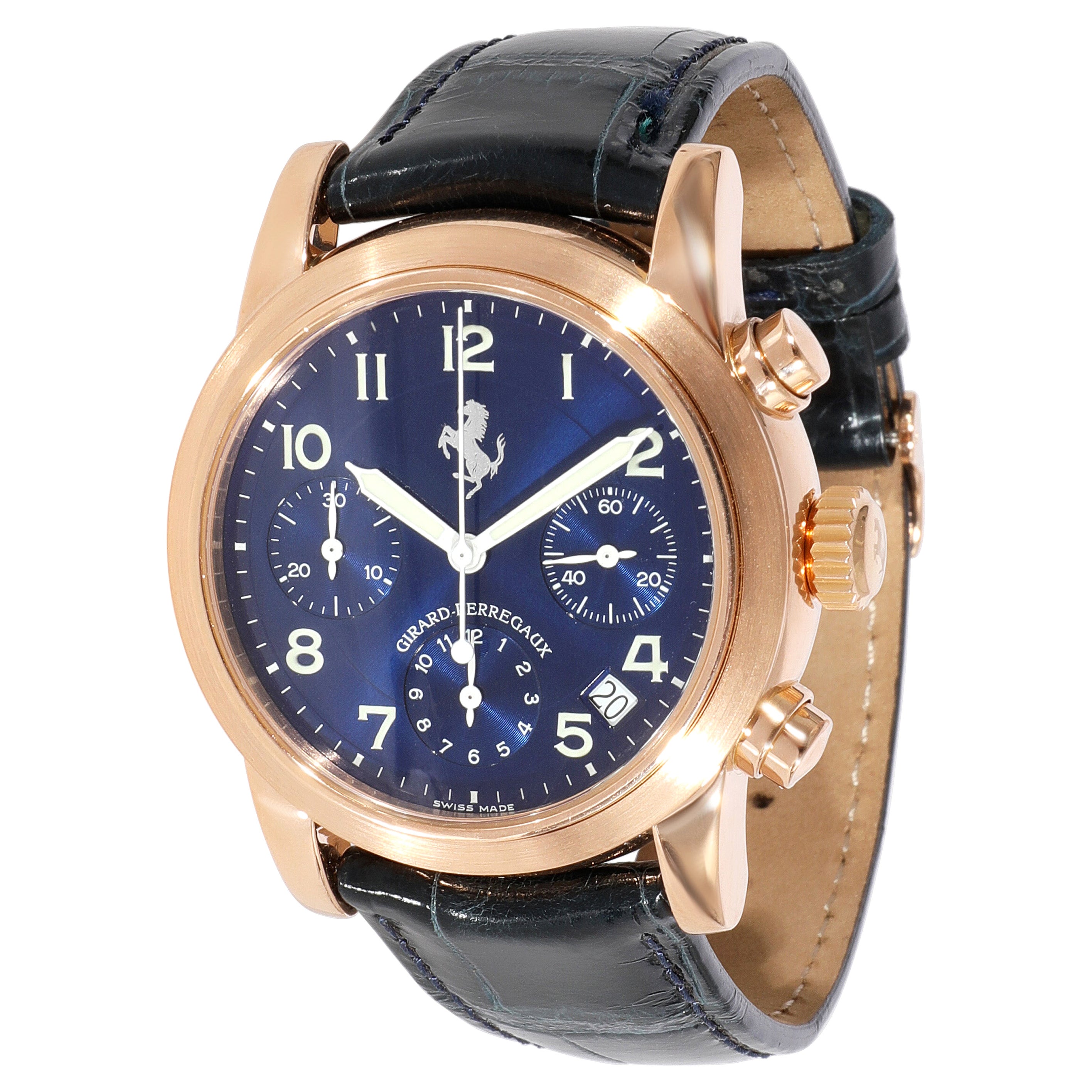 Girard Perregaux Ferrari: 18 Karat Roségold Herrenuhr, Chronograph 8020