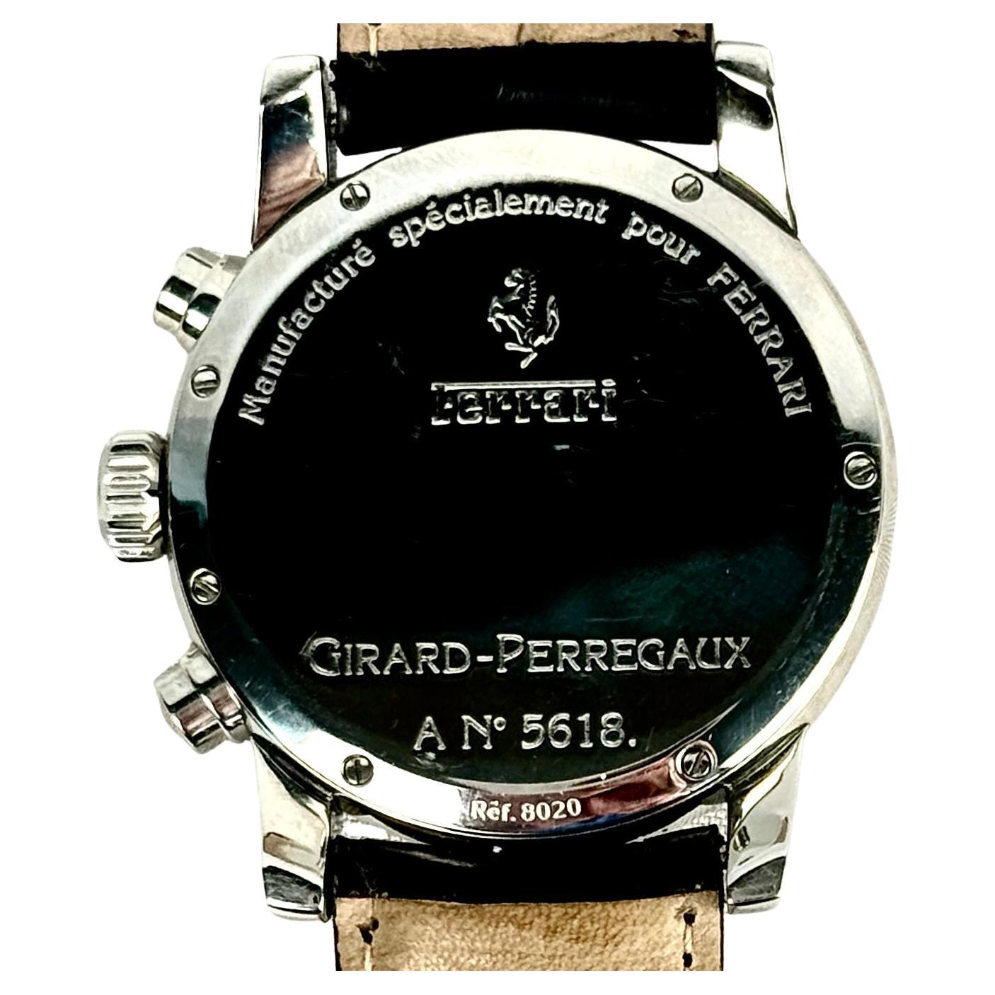 Modern Girard Perregaux Ferrari Chronograph Black Men's Watch For Sale