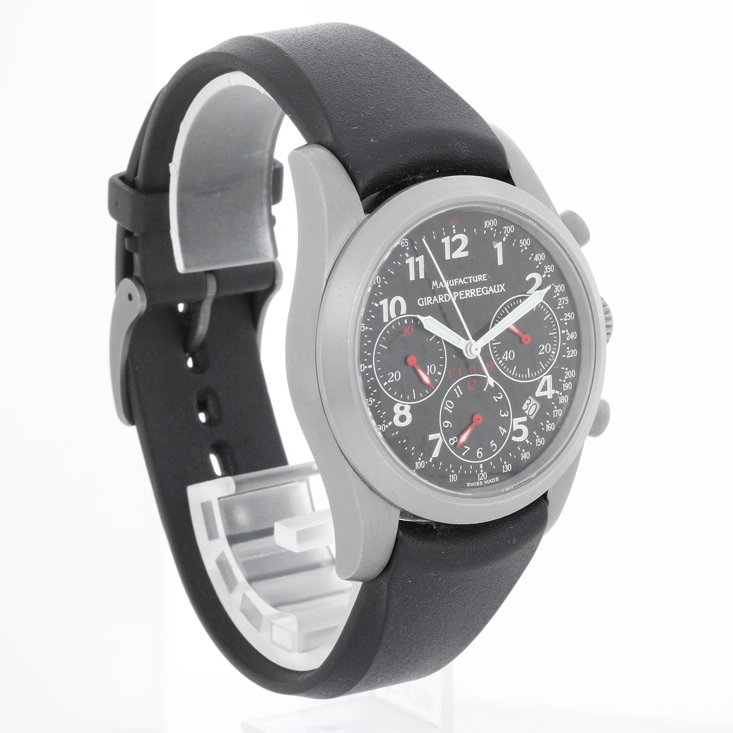 Girard Perregaux Ferrari F1 048 Men's Titanium Watch 4955 In Excellent Condition For Sale In Dallas, TX