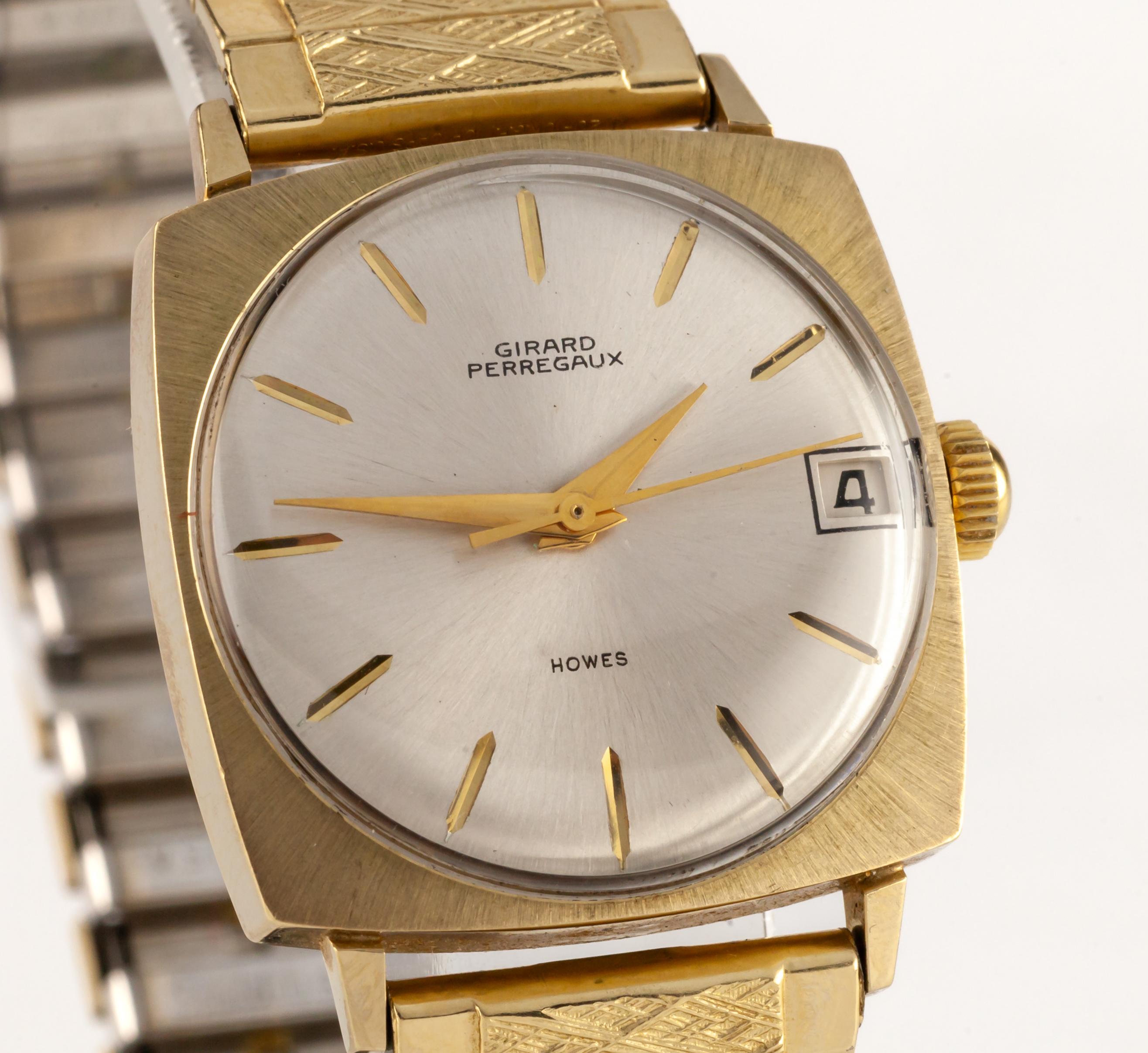 Modern Girard Perregaux Gold-Filled Automatic Howes Watch w/ Date Expansion Bracelet