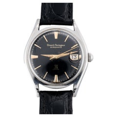 Girard Perregaux Gyromatic Vintage Schwarzes vergoldetes Zifferblatt Bombe Gepäck 1960er Herrenuhr