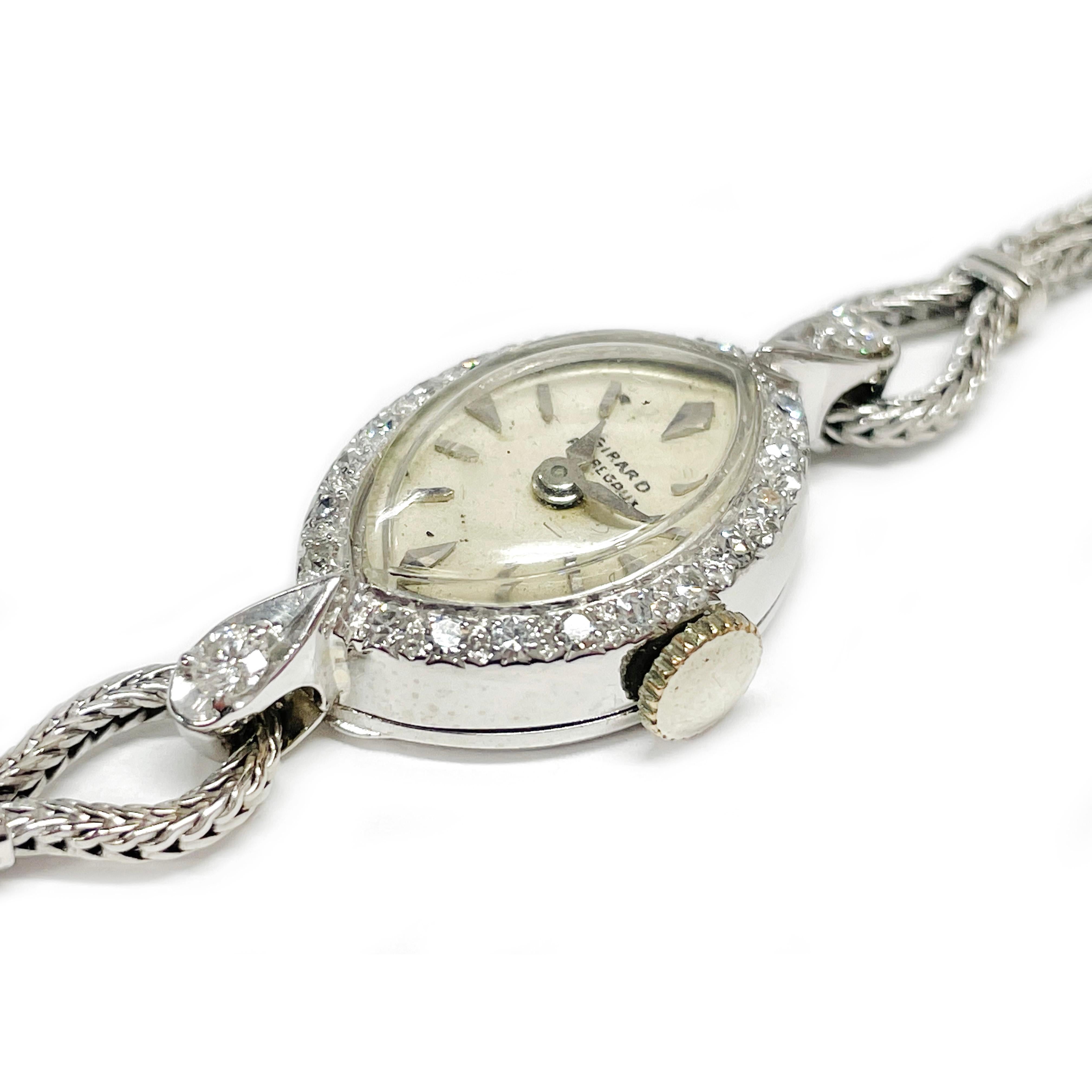 Art déco Girard Perregaux Montre-bracelet en diamants pour femmes en vente