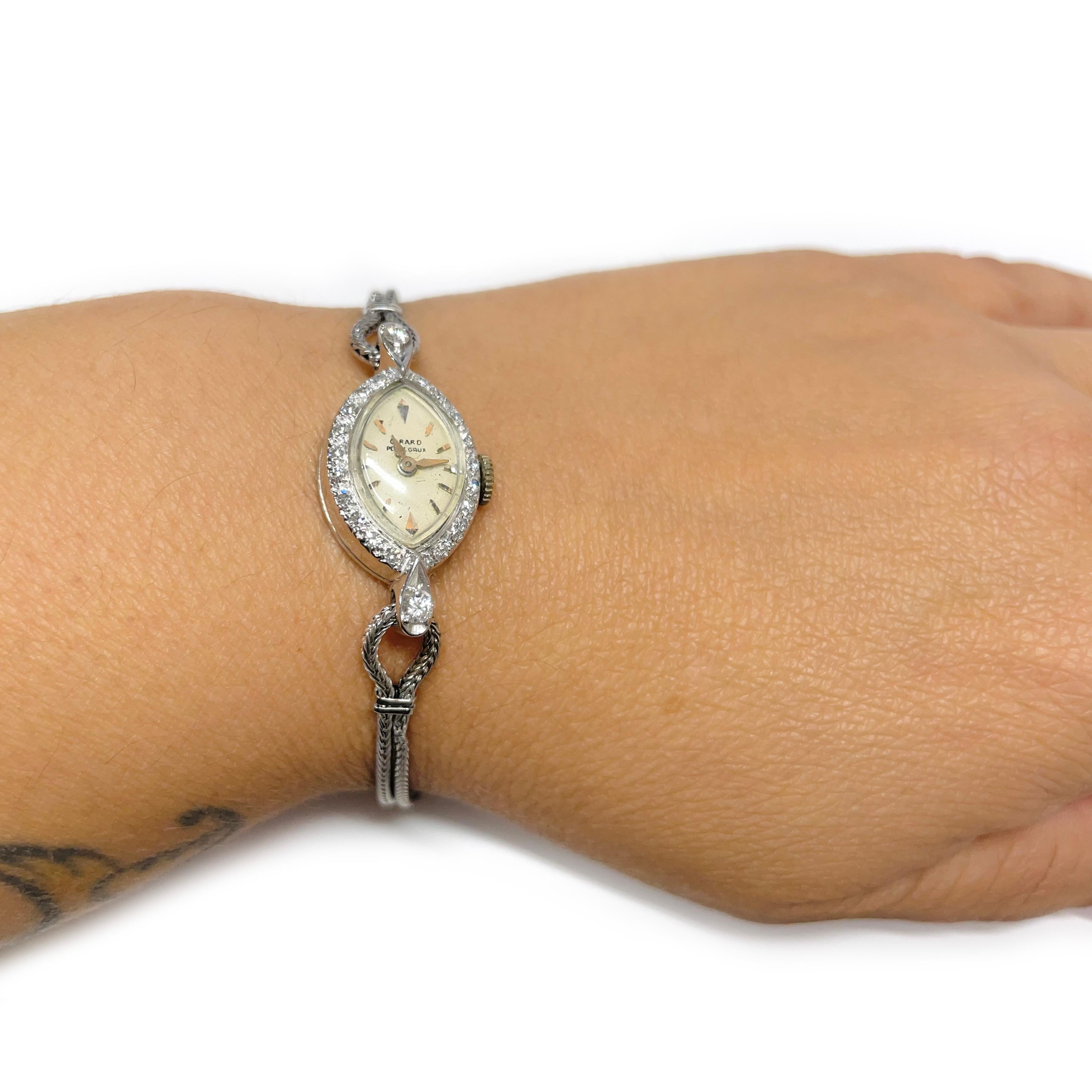 Taille ronde Girard Perregaux Montre-bracelet en diamants pour femmes en vente