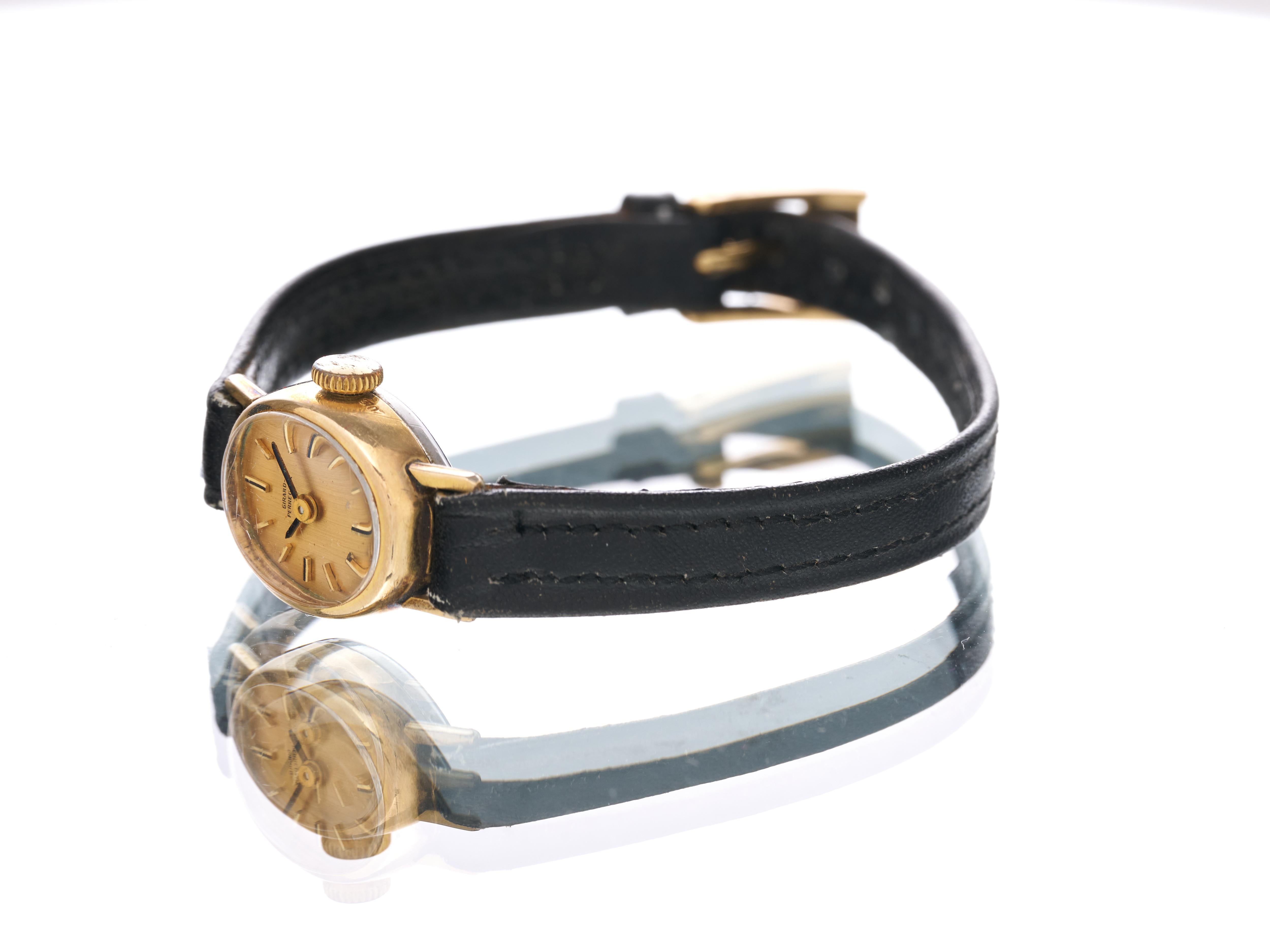 Girard Perregaux Ladies Gold Watch 14mm Vintage Swiss Mechanical 1970 Rolled For Sale 9
