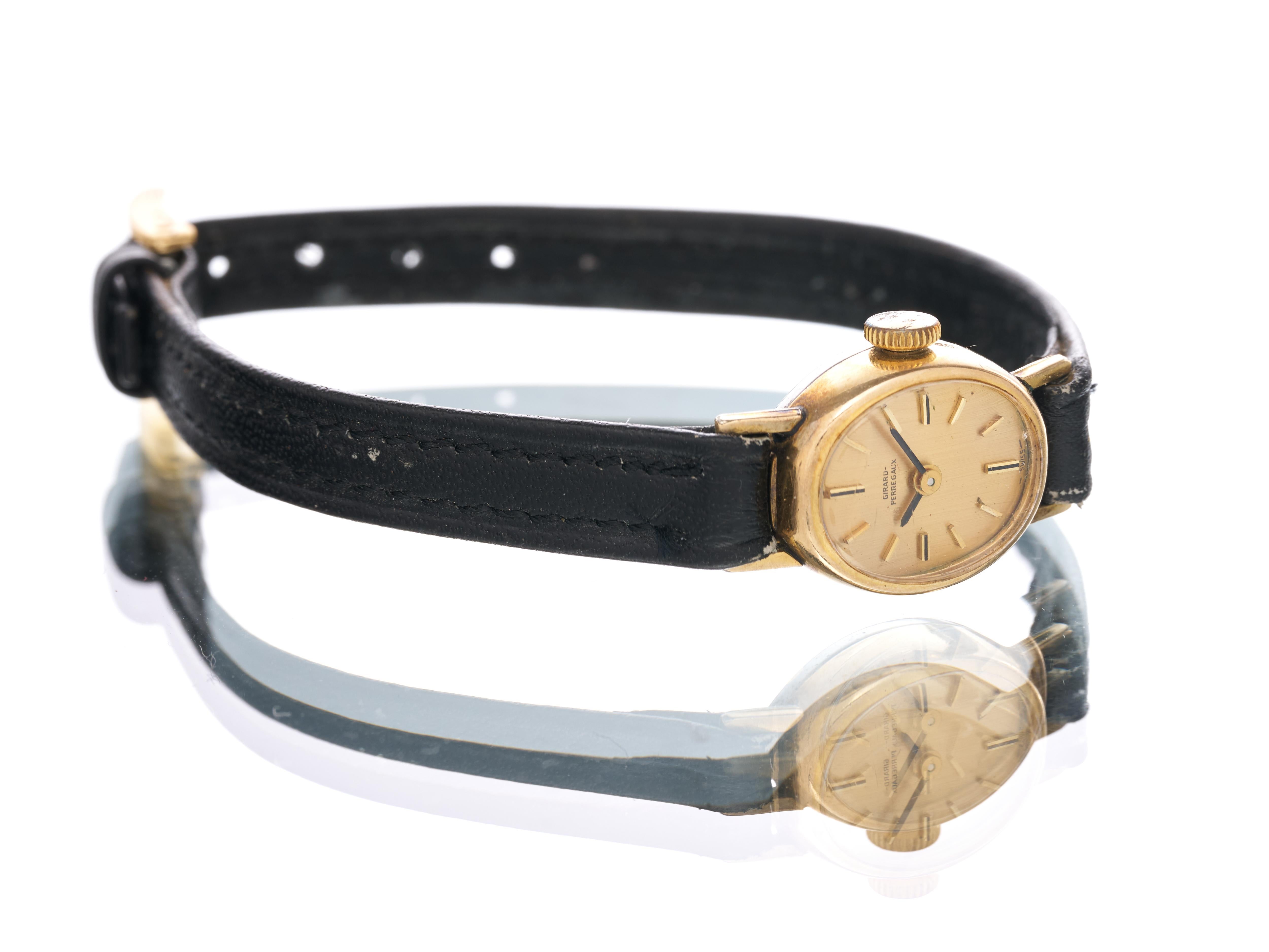 Girard Perregaux Ladies Gold Watch 14mm Vintage Swiss Mechanical 1970 Rolled For Sale 4