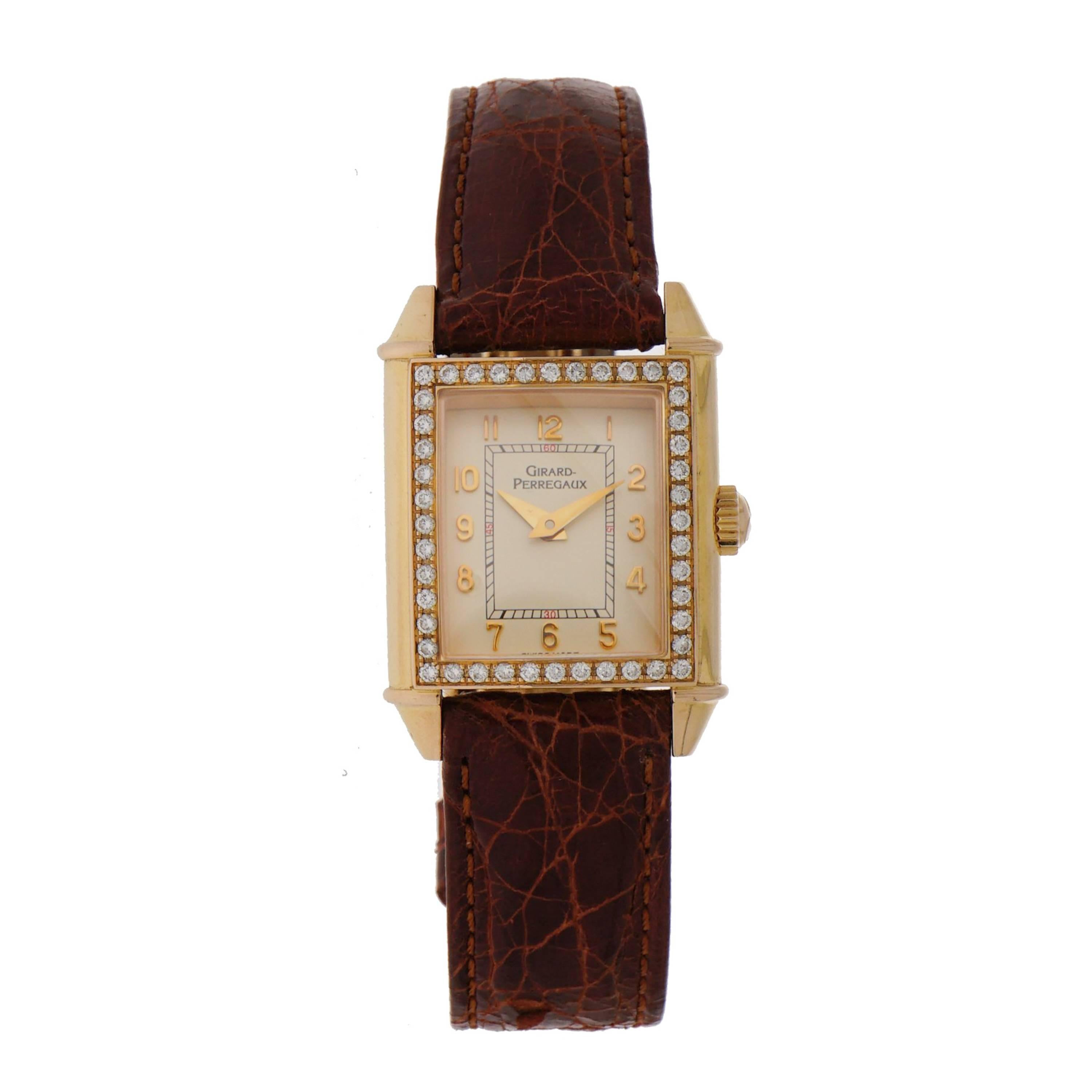 Girard-Perregaux Ladies Rose Gold Vintage Manual Wristwatch, 1945