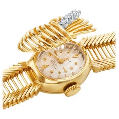 Girard-Perregaux Ladies Yellow Gold Diamond Bracelet Wristwatch, circa 1960s