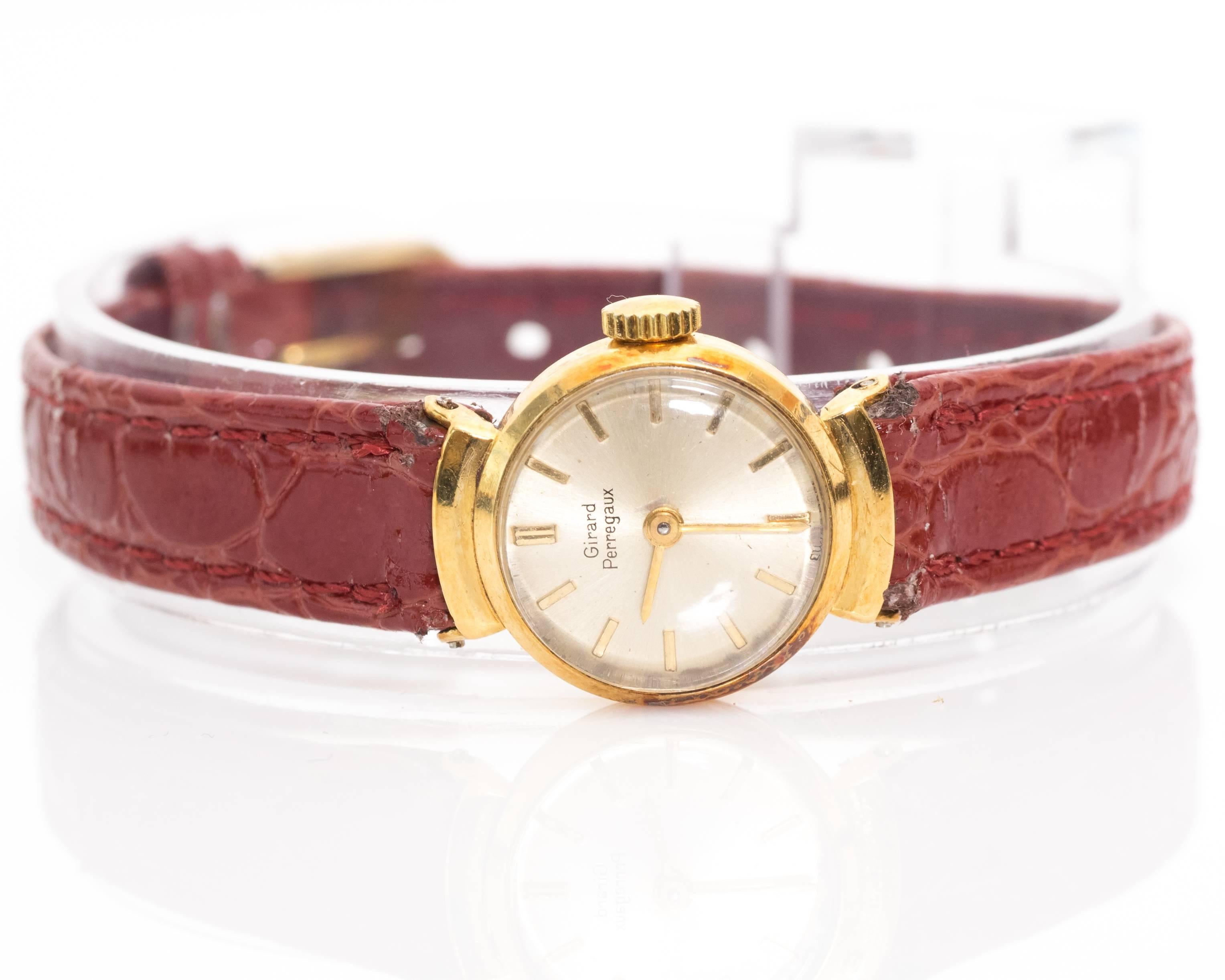 Retro Girard Perregaux Ladies Yellow Gold Wristwatch, 1950s