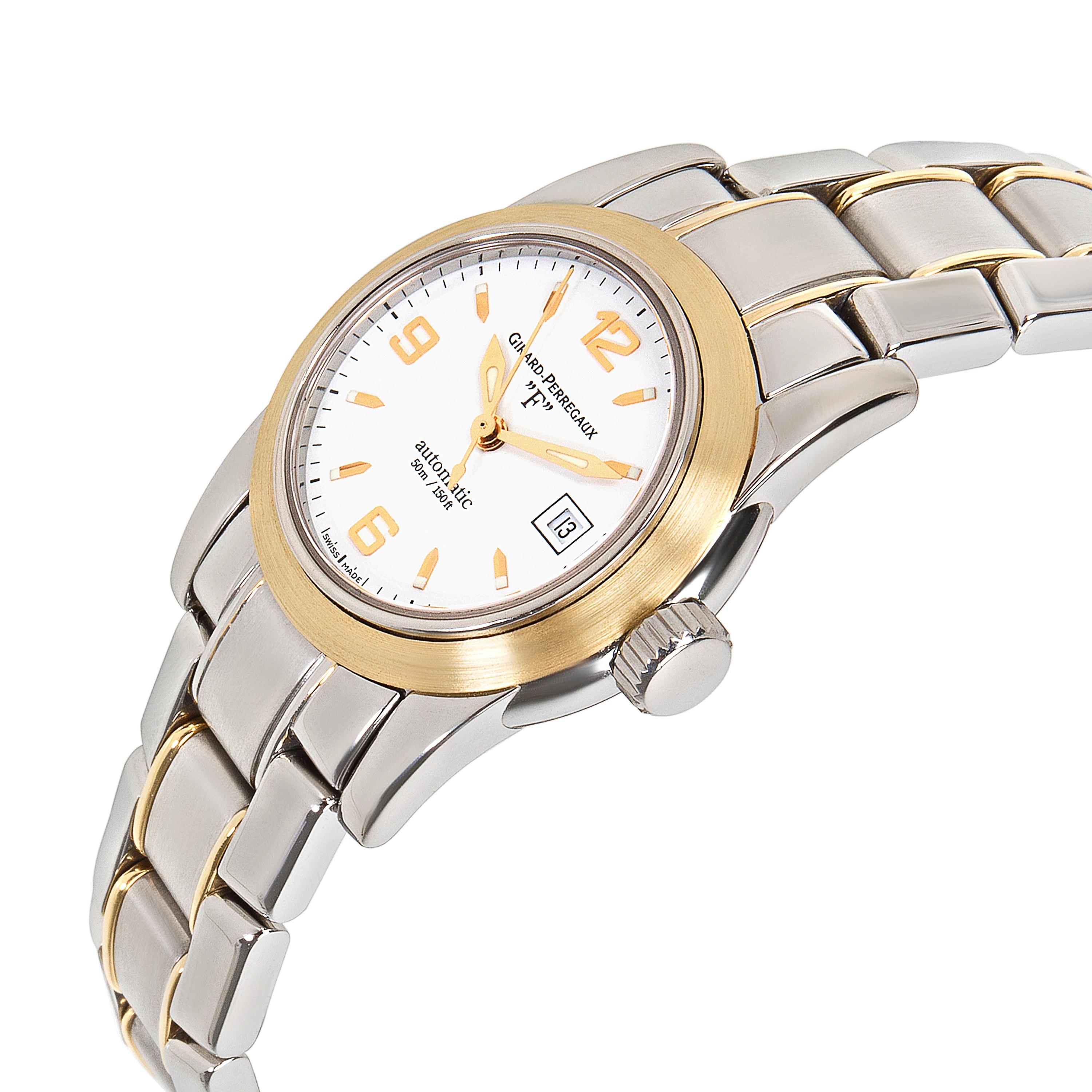 Girard Perregaux Lady F 80390 Watch in SS and 18 Karat Yellow Gold In Excellent Condition In New York, NY