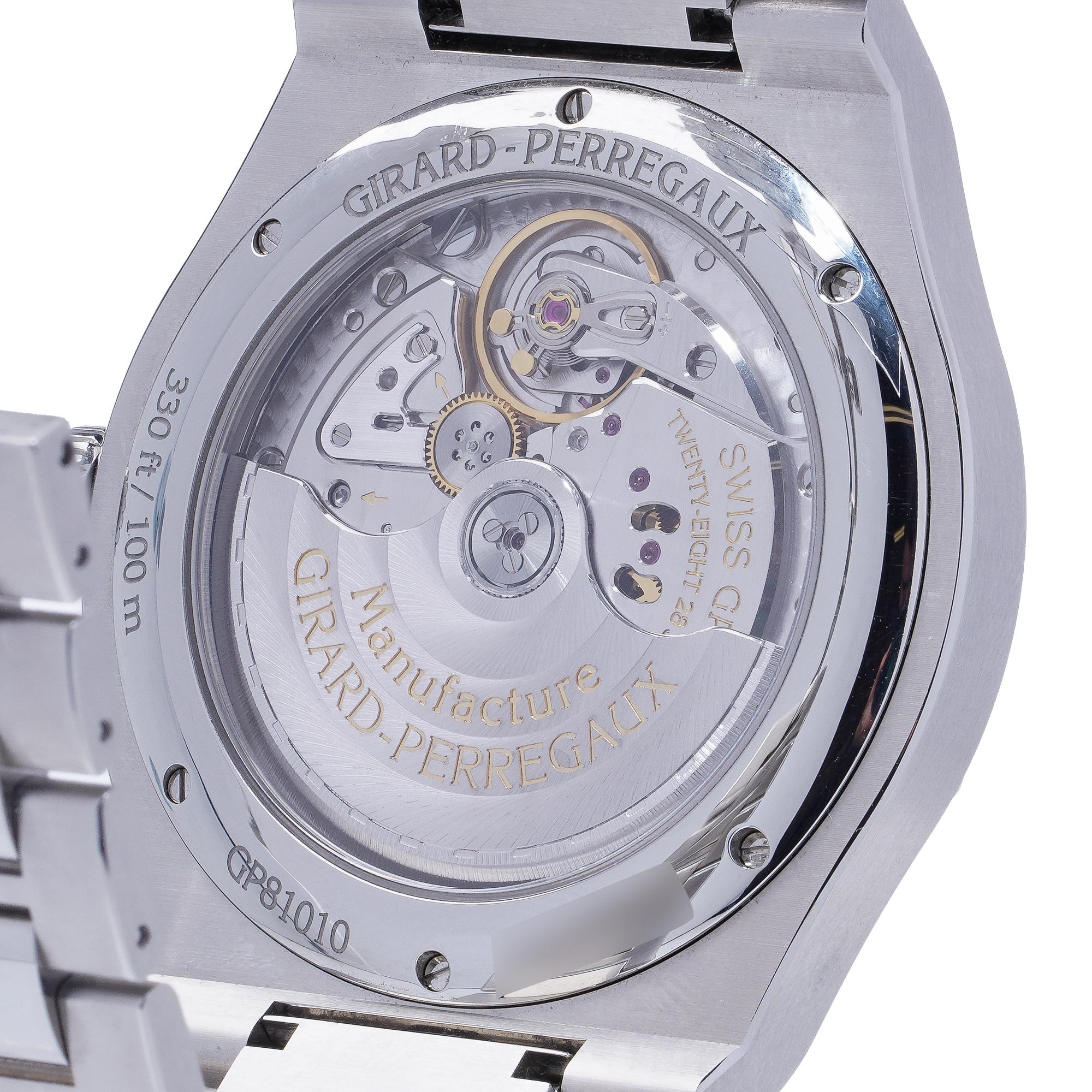 Girard-Perregaux Laureato 42mm Automatic watch, Ref. Nr. 81010 In Good Condition For Sale In Braintree, GB