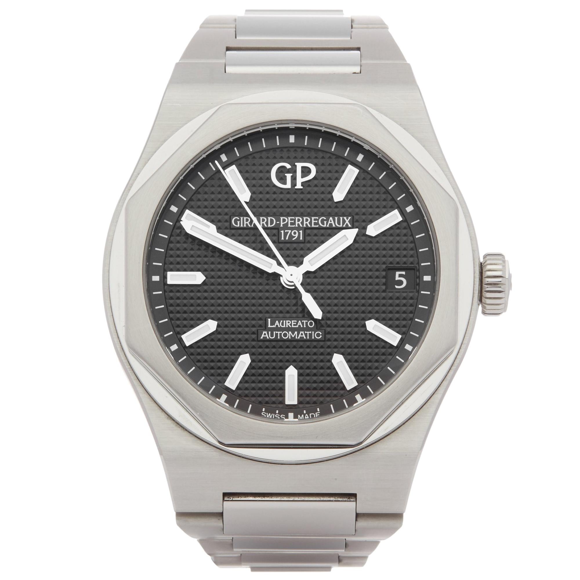 Girard Perregaux Laureato 81010-11-634-11A Men's Stainless Steel Watch