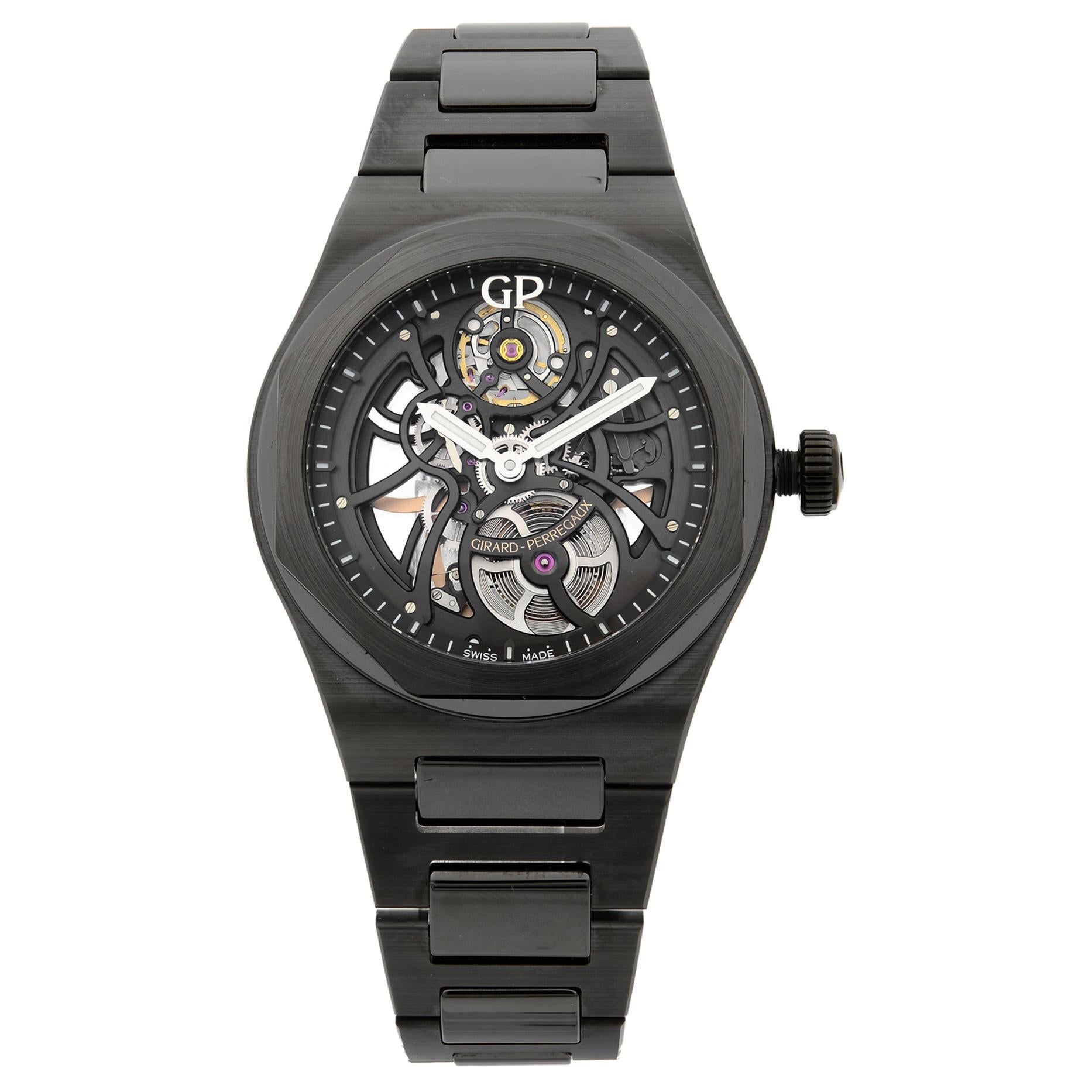Girard Perregaux Laureato Skeleton Black Ceramic Men's Watch 81015-32-001-32A