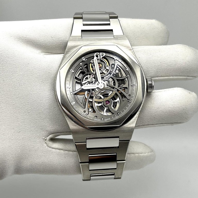 Girard Perregaux Laureato Skeleton Steel 810151100111A For Sale at