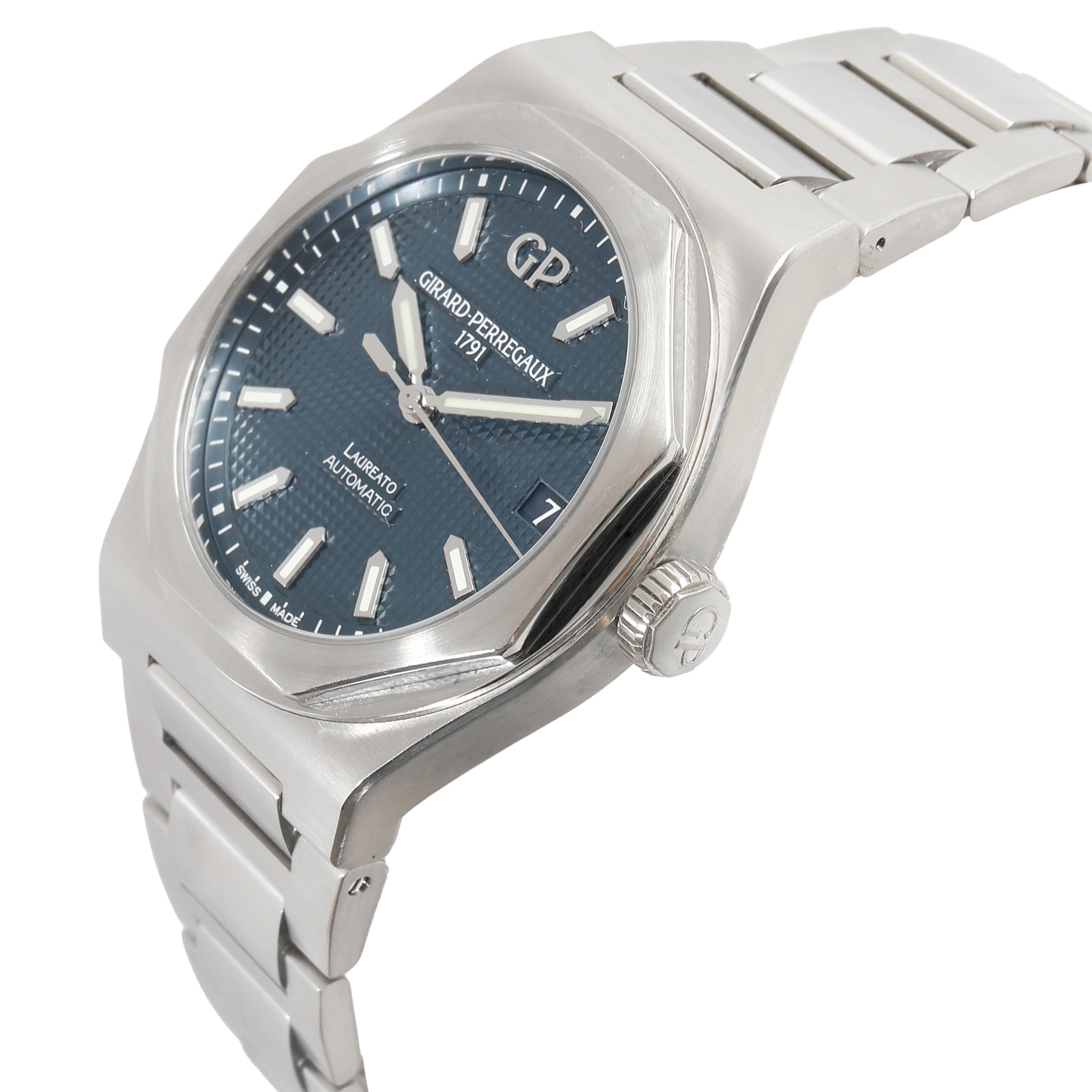 Girard Perregaux Laureto 81010-11-431-11A Herrenuhr aus Edelstahl im Zustand „Hervorragend“ in New York, NY