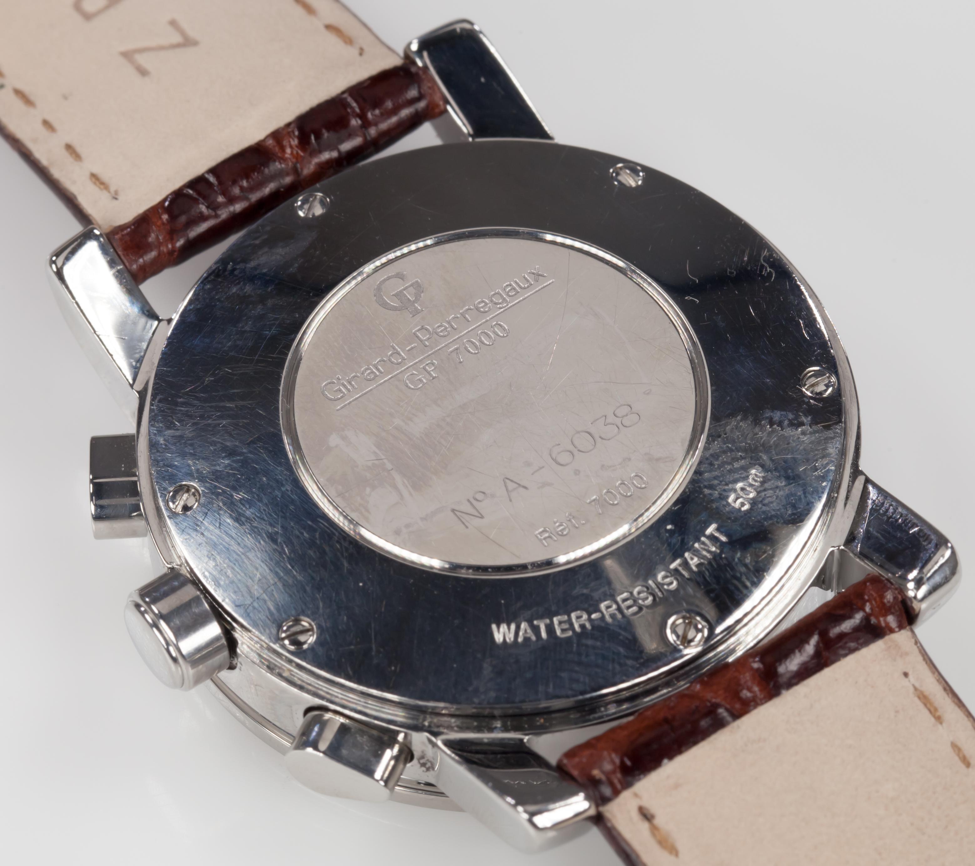 Girard Perregaux Men's Stainless Steel Automatic Chronograph Watch GP7000 For Sale 2