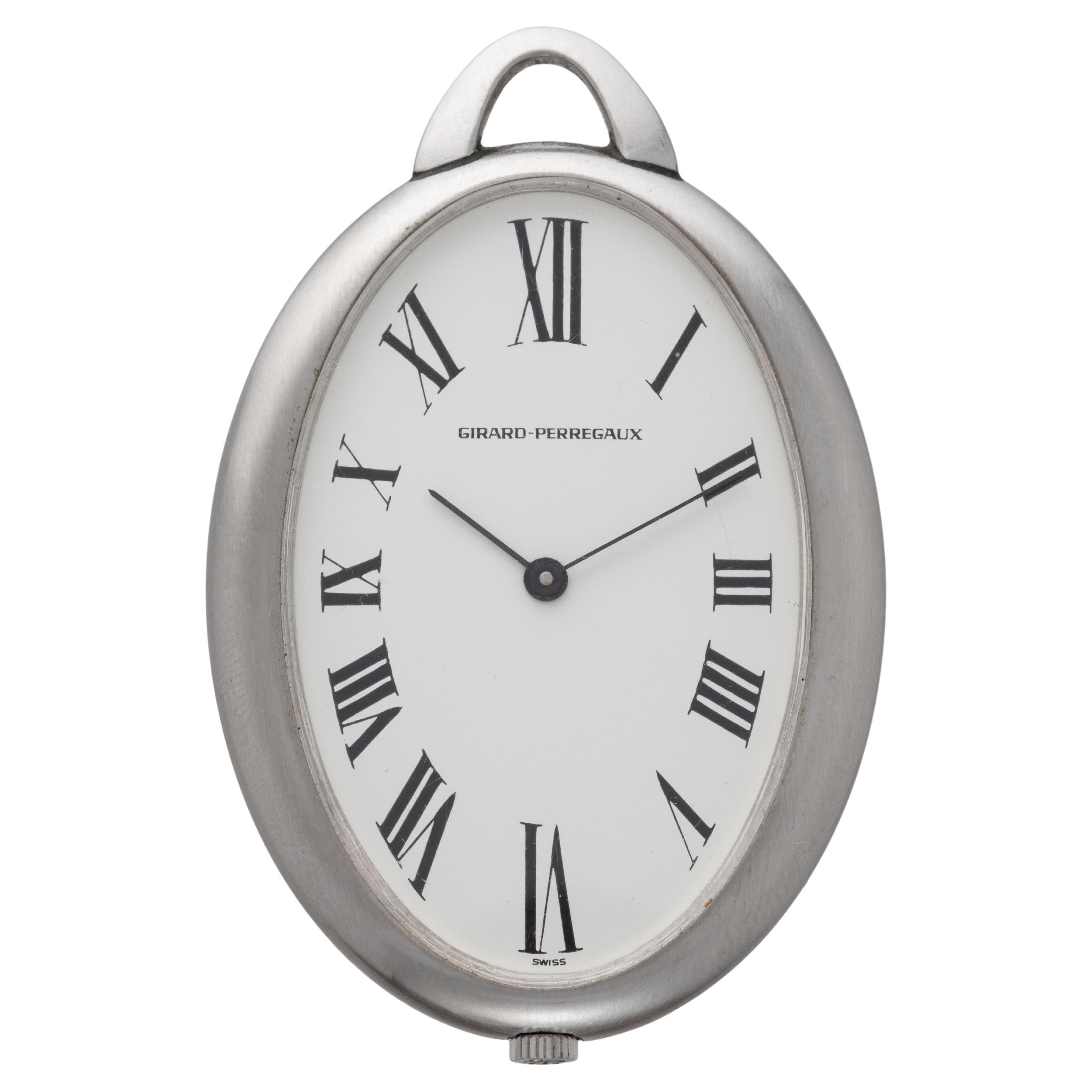 Girard Perregaux Pocket Watch Elliptical Manual Wind Steel Cased Limited 1/550
