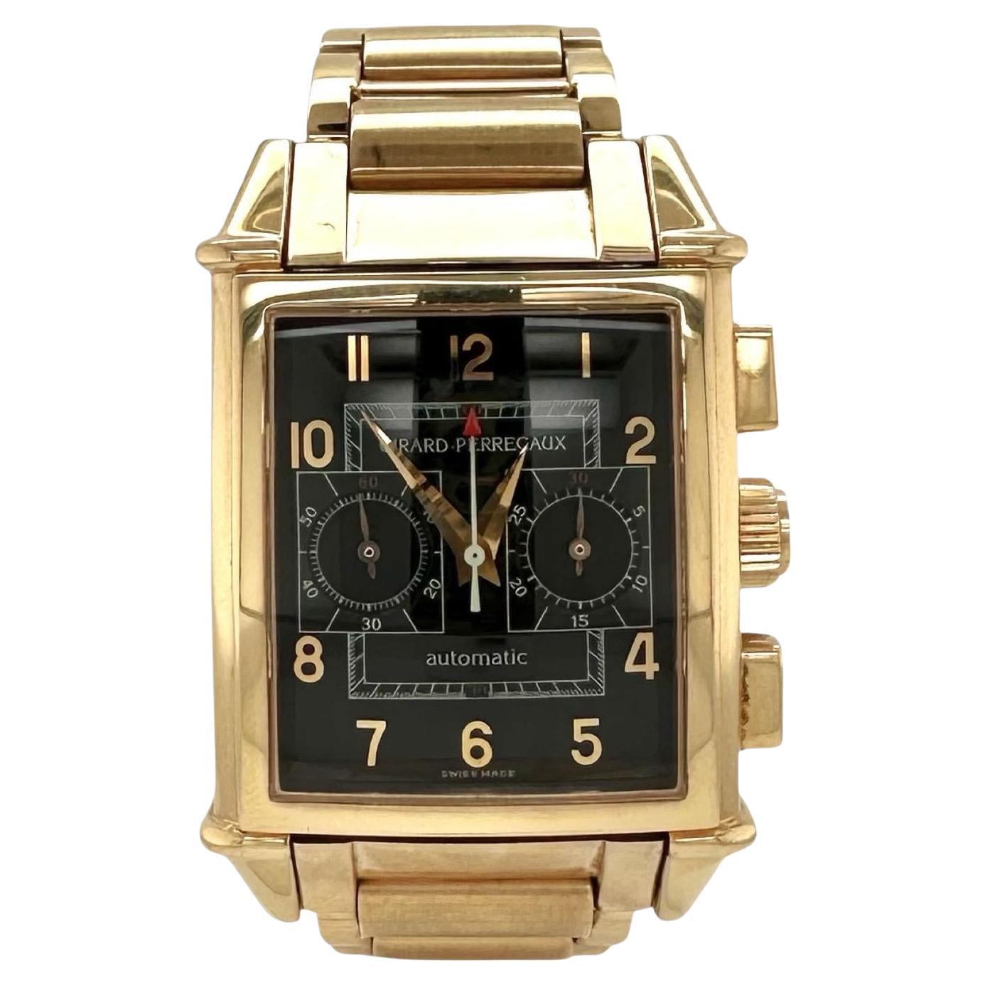 Girard Perregaux Ref. 2599 Vintage 1945 18k Roségold Chrono Rechteckige Uhr, rechteckige Uhr
