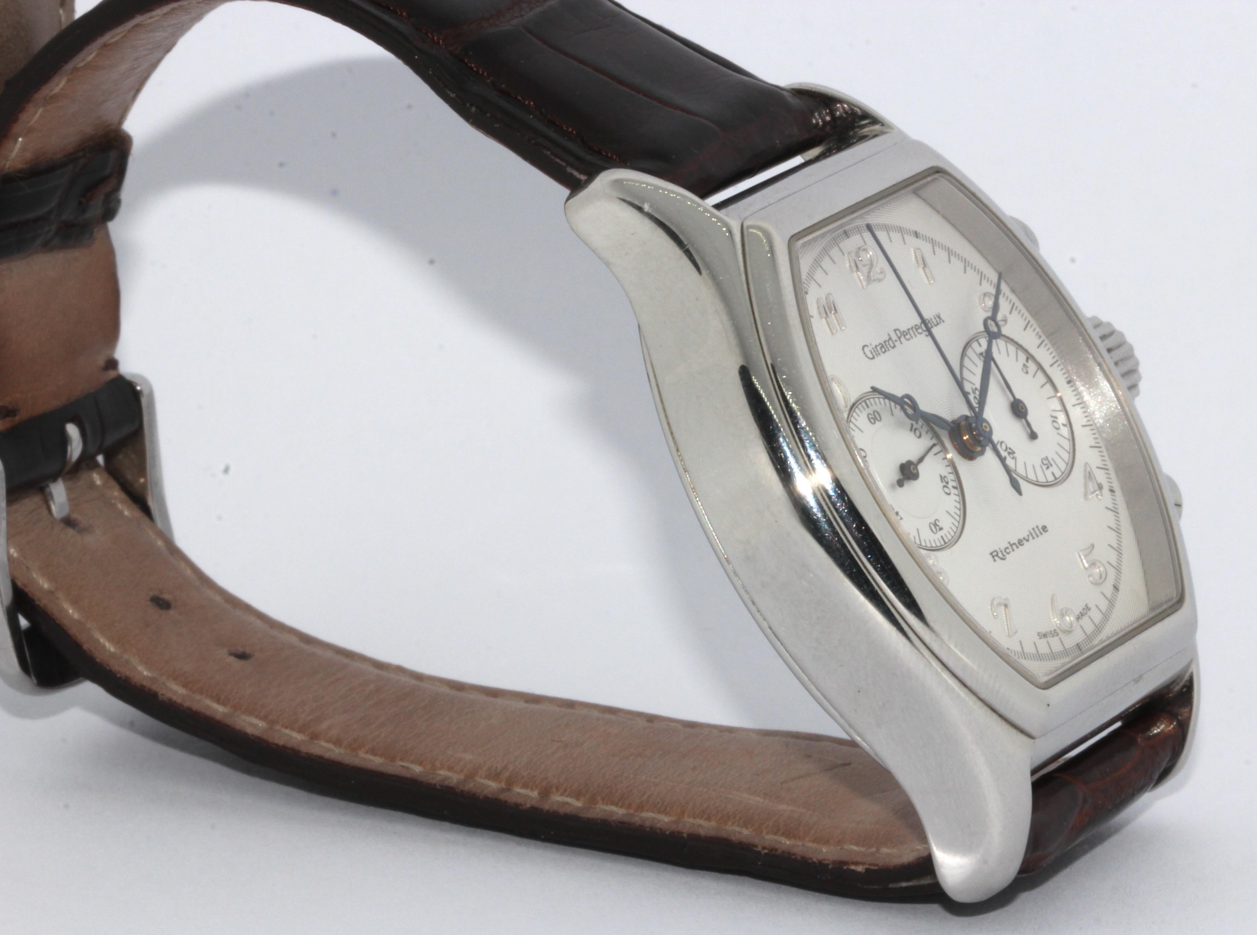 Girard Perregaux Richeville Chronograph Ref. 2710 Wristwatch In Good Condition In Berlin, DE