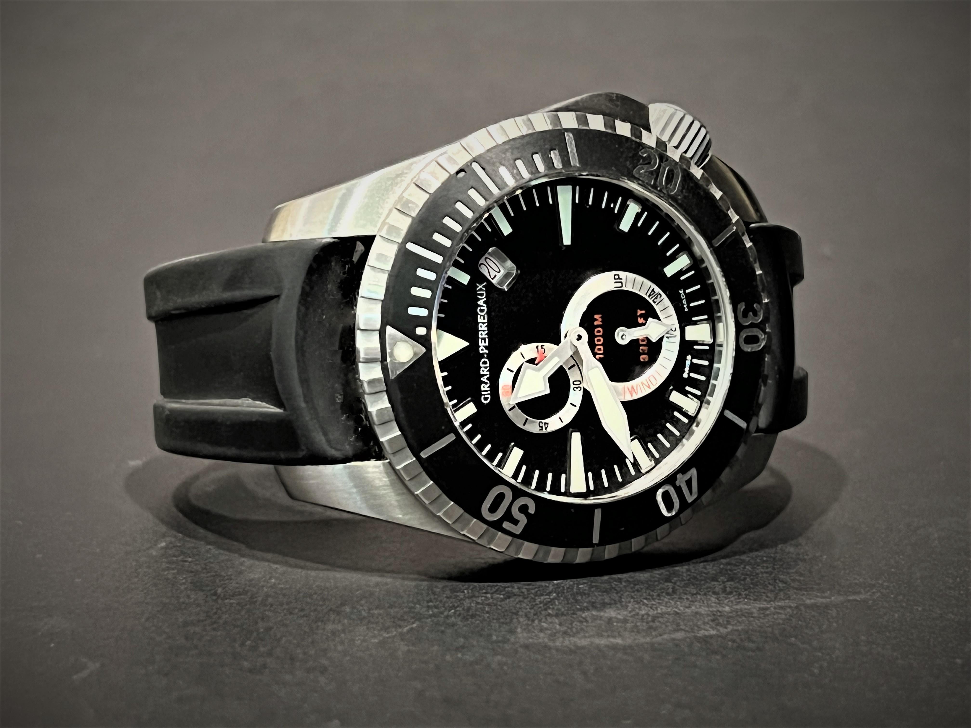 Girard Perregaux Sea Hawk 1000m Wristwatch In Good Condition For Sale In Bradford, Ontario