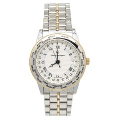 Girard Perregaux Silver 18K Yellow Gold Stainless Steel Wristwatch 38 mm