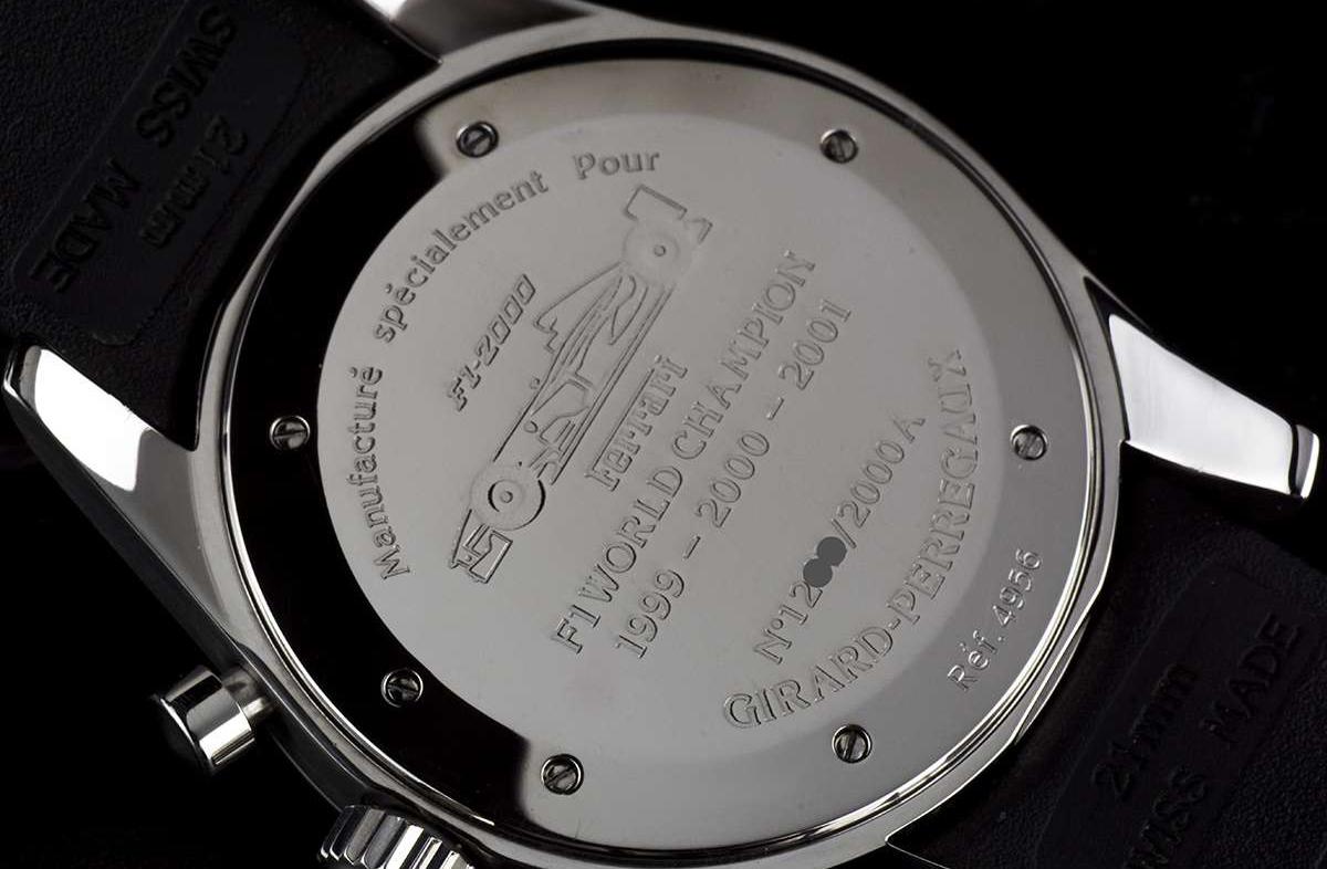 Girard Perregaux Stainless Steel Black Dial Ltd Ed Ferrari F1 Champions Chrono B In Excellent Condition In London, GB