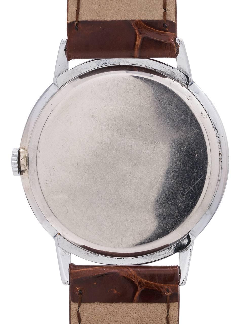 Men's Girard Perregaux Stainless Steel Dress Model Manual Wind Wristwatch, circa 1960s For Sale